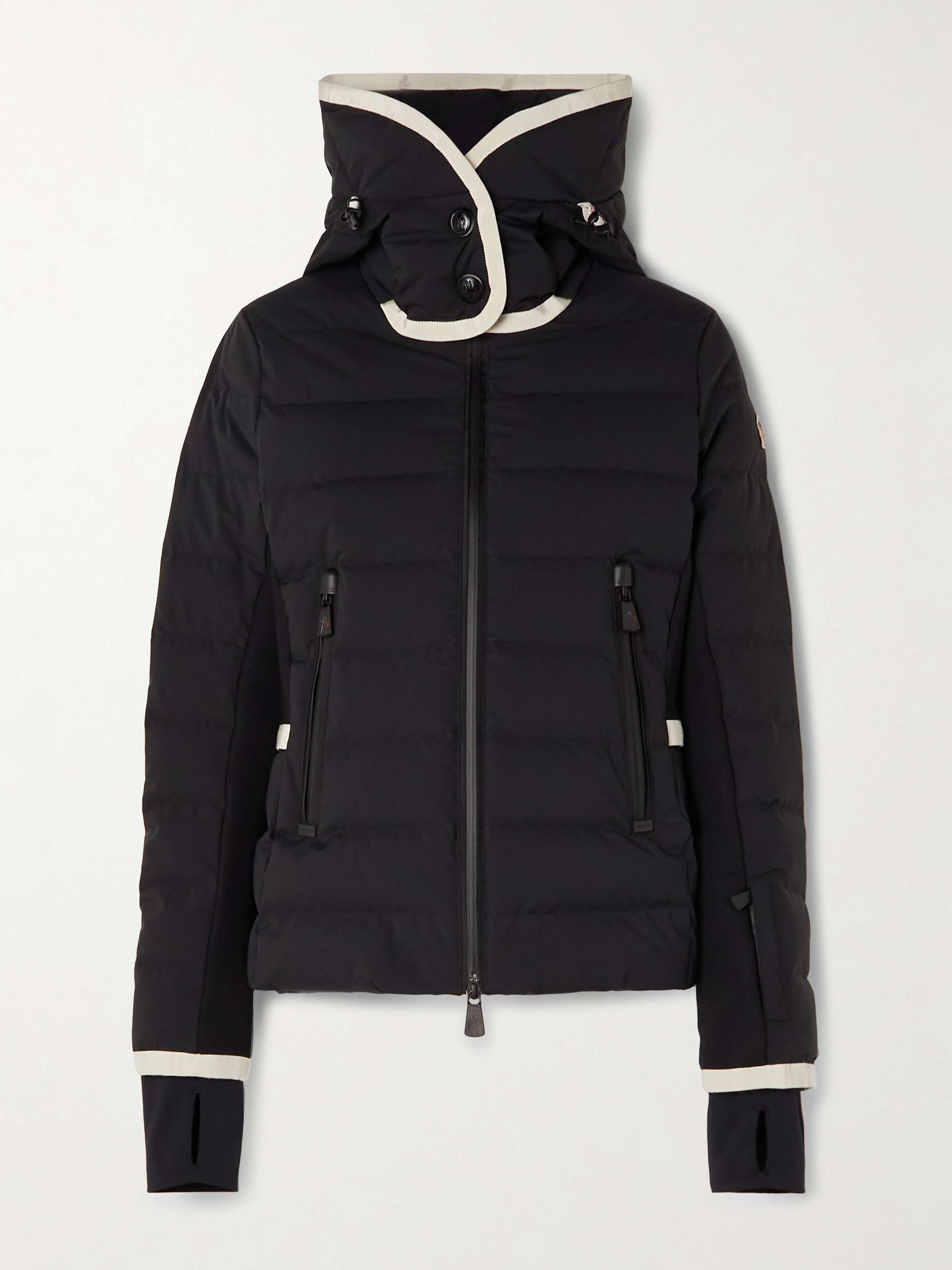 MONCLER GRENOBLE Lamoura hooded grosgrain-trimmed quilted down ski ...