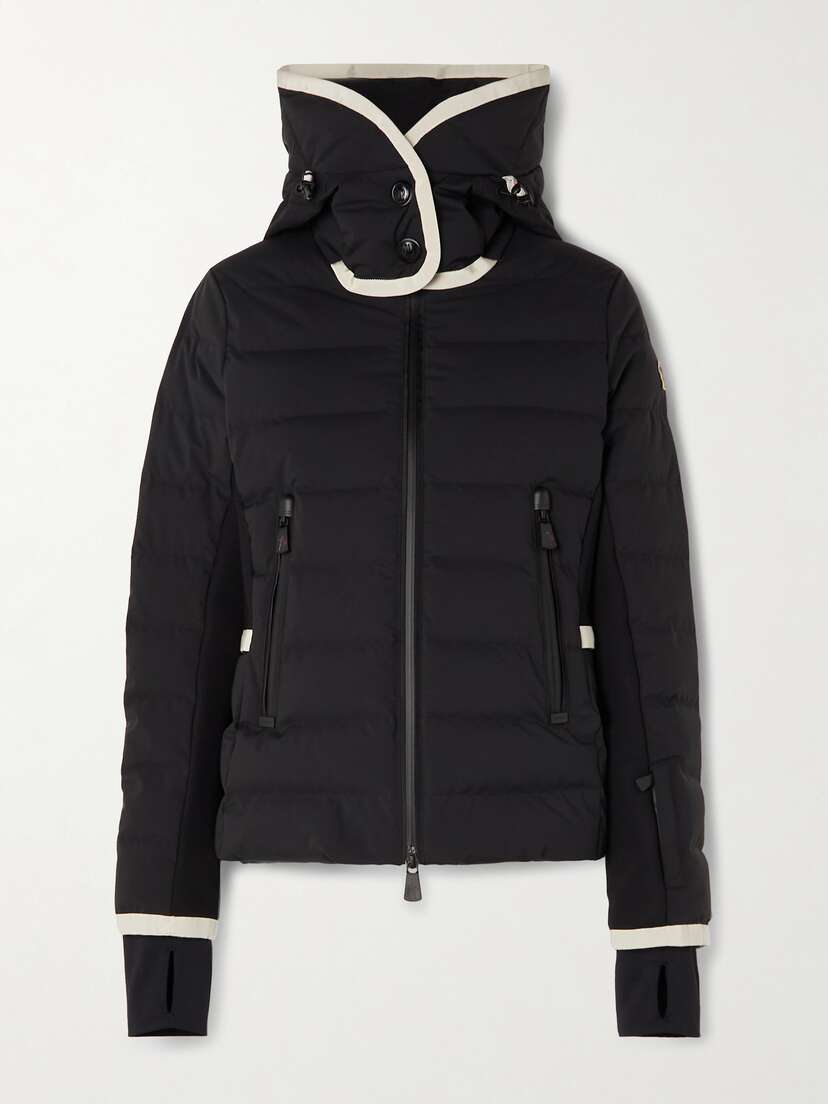 Moncler Grenoble Lamoura Hooded Grosgrain-trimmed Quilted Down Ski Jacket