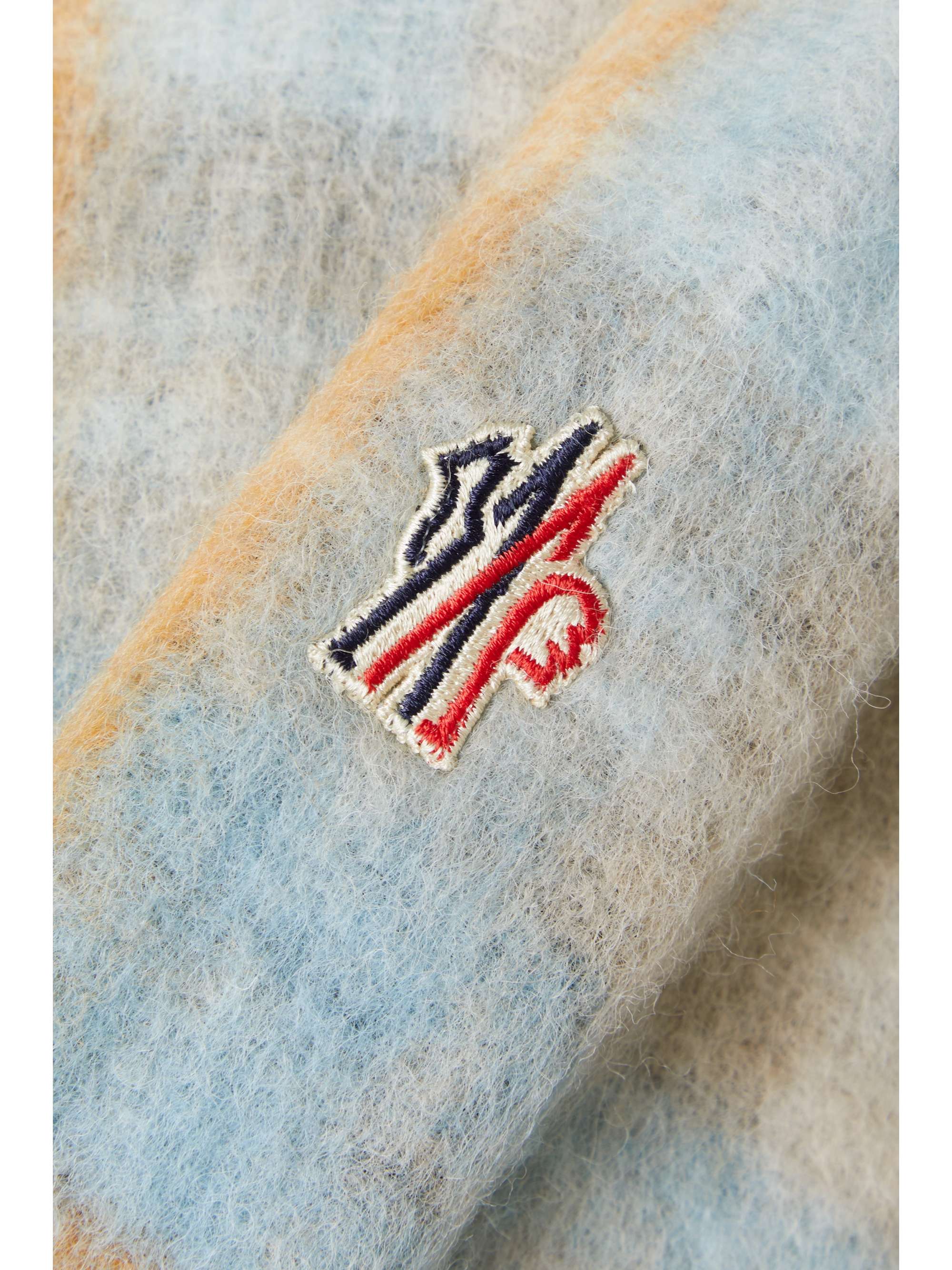 MONCLER GRENOBLE Vanay checked brushed wool-blend felt coat
