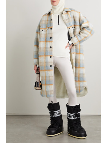 MONCLER GRENOBLE Vanay checked brushed wool-blend felt coat