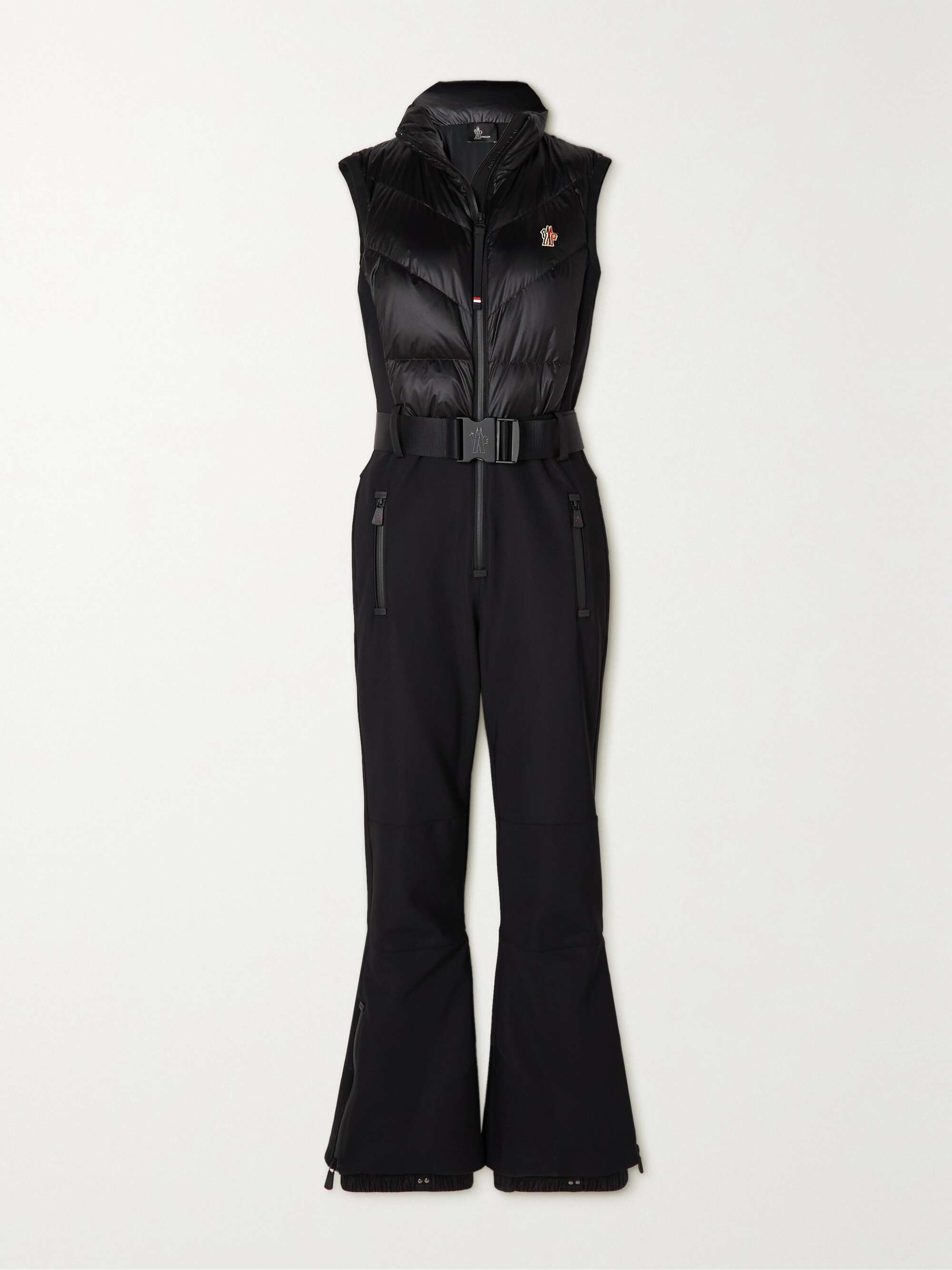 MONCLER GRENOBLE Belted paneled quilted down shell ski suit NETAPORTER