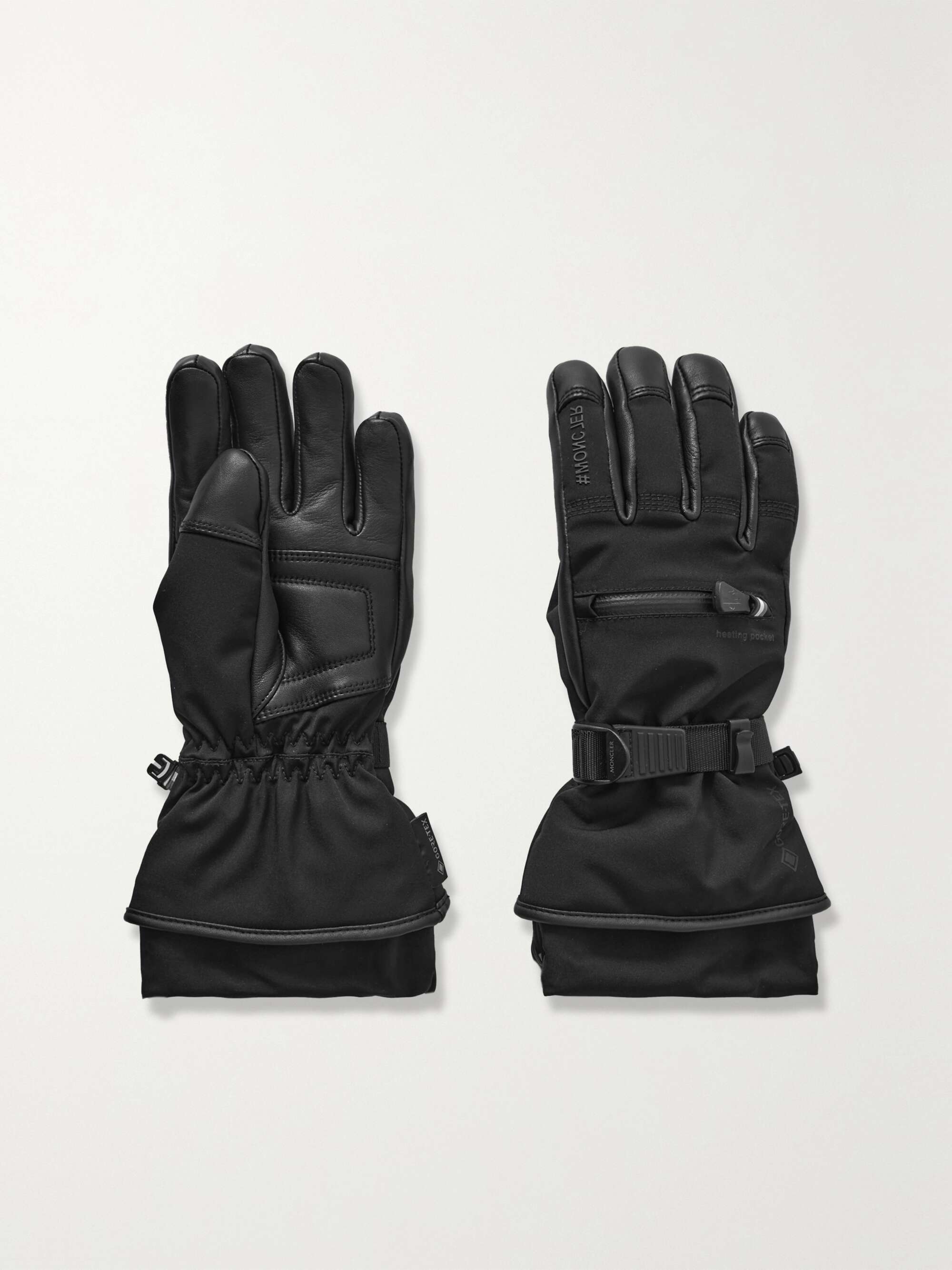 MONCLER GRENOBLE Hooded belted two-tone down ski suit | NET