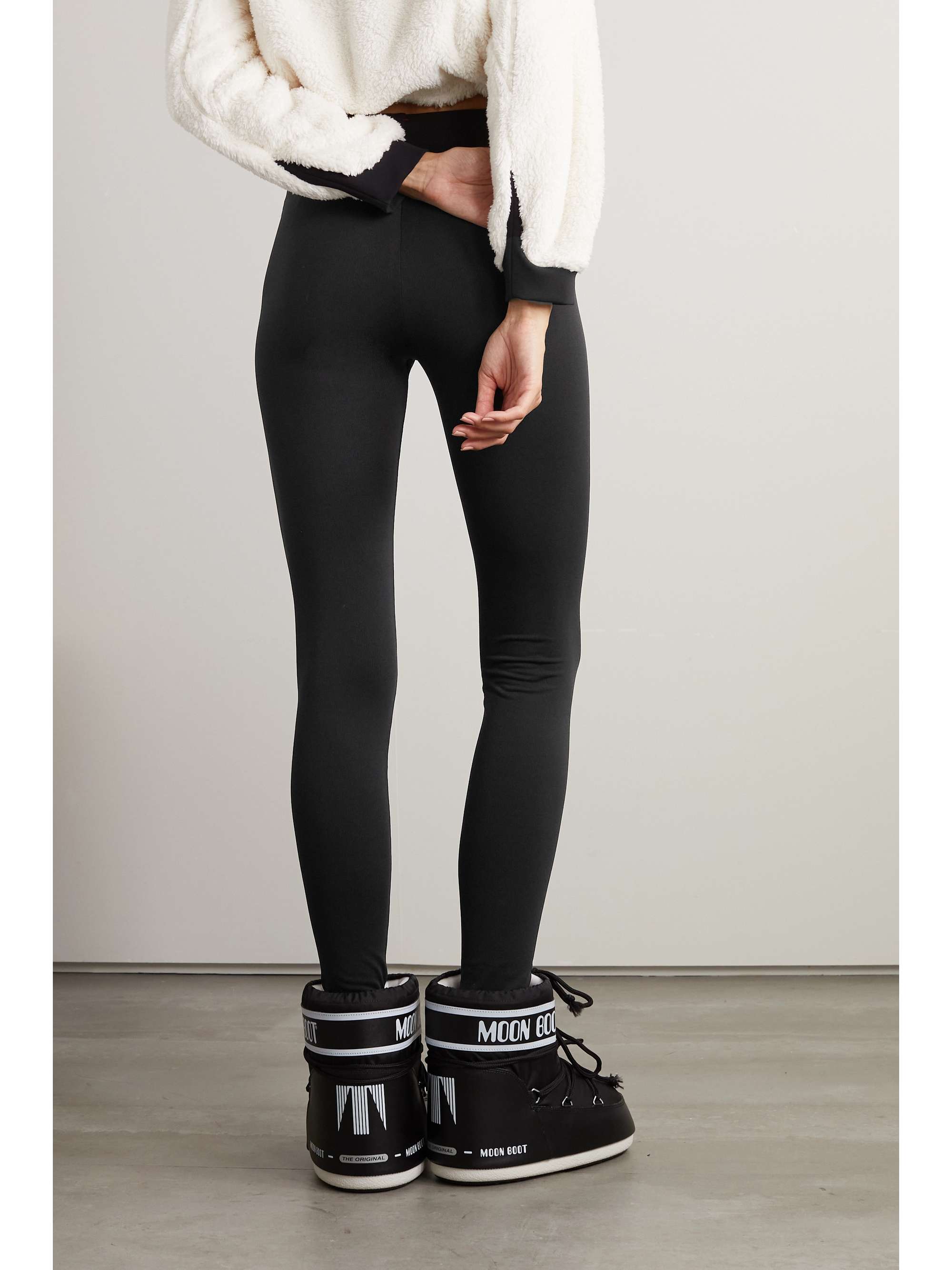 MONCLER GRENOBLE Appliquéd Polartec stretch-knit base layer leggings