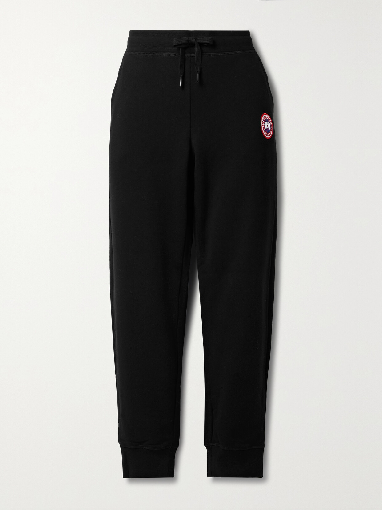 Shop Canada Goose Muskoka Cotton-jersey Track Pants In Black