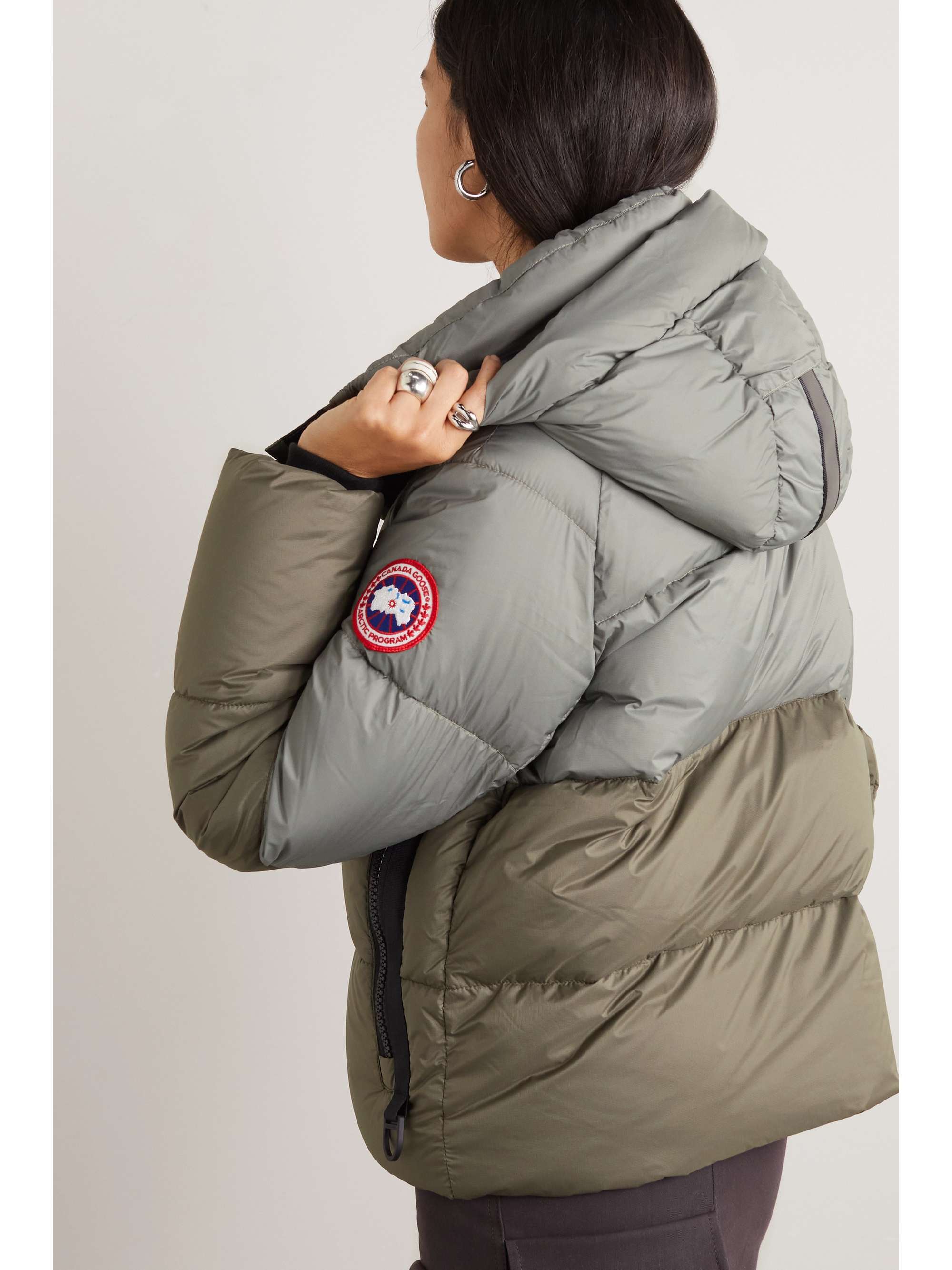 CANADA GOOSE Junction hooded quilted two-tone shell down jacket
