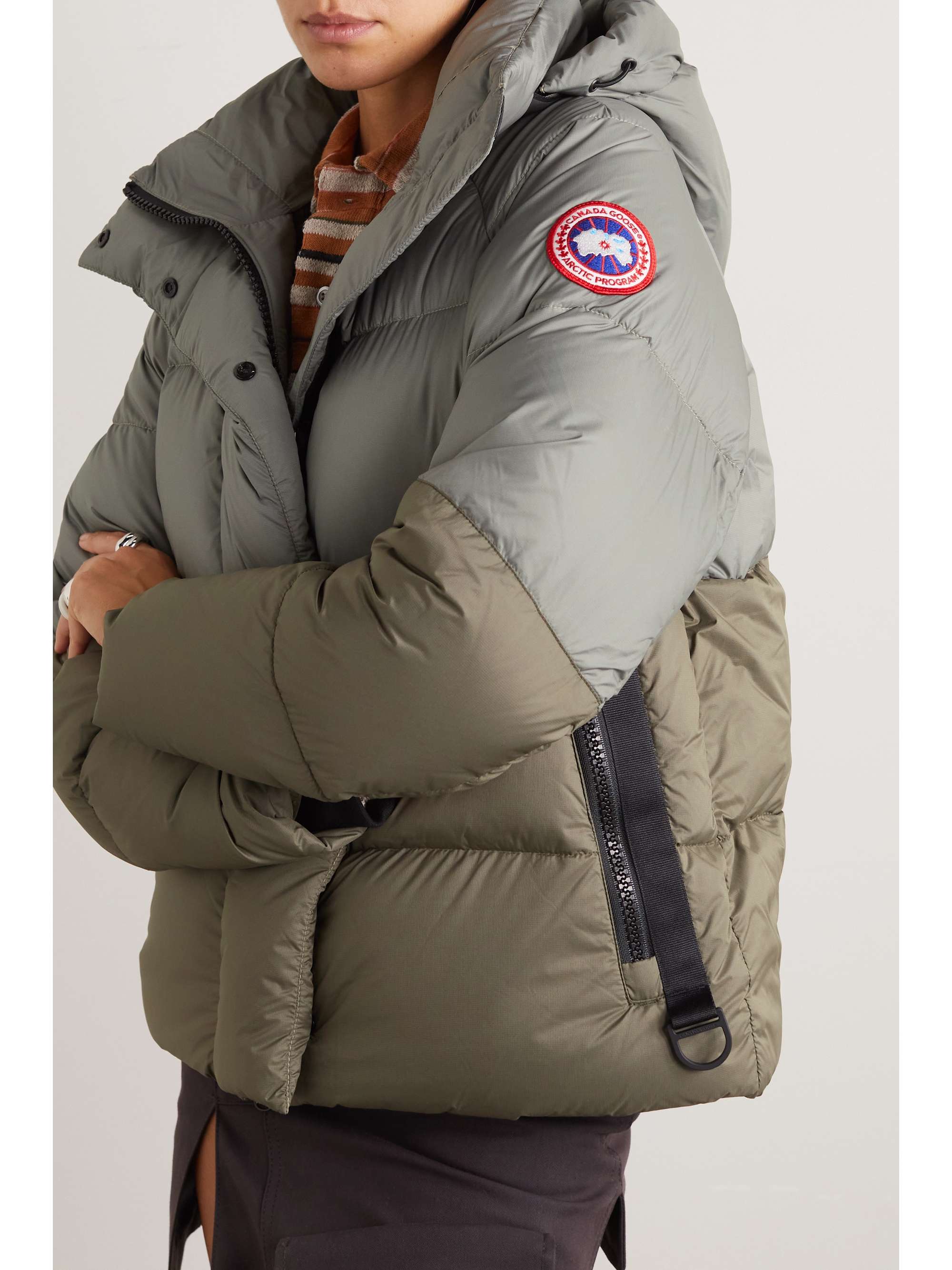 CANADA GOOSE Junction hooded quilted two-tone shell down jacket