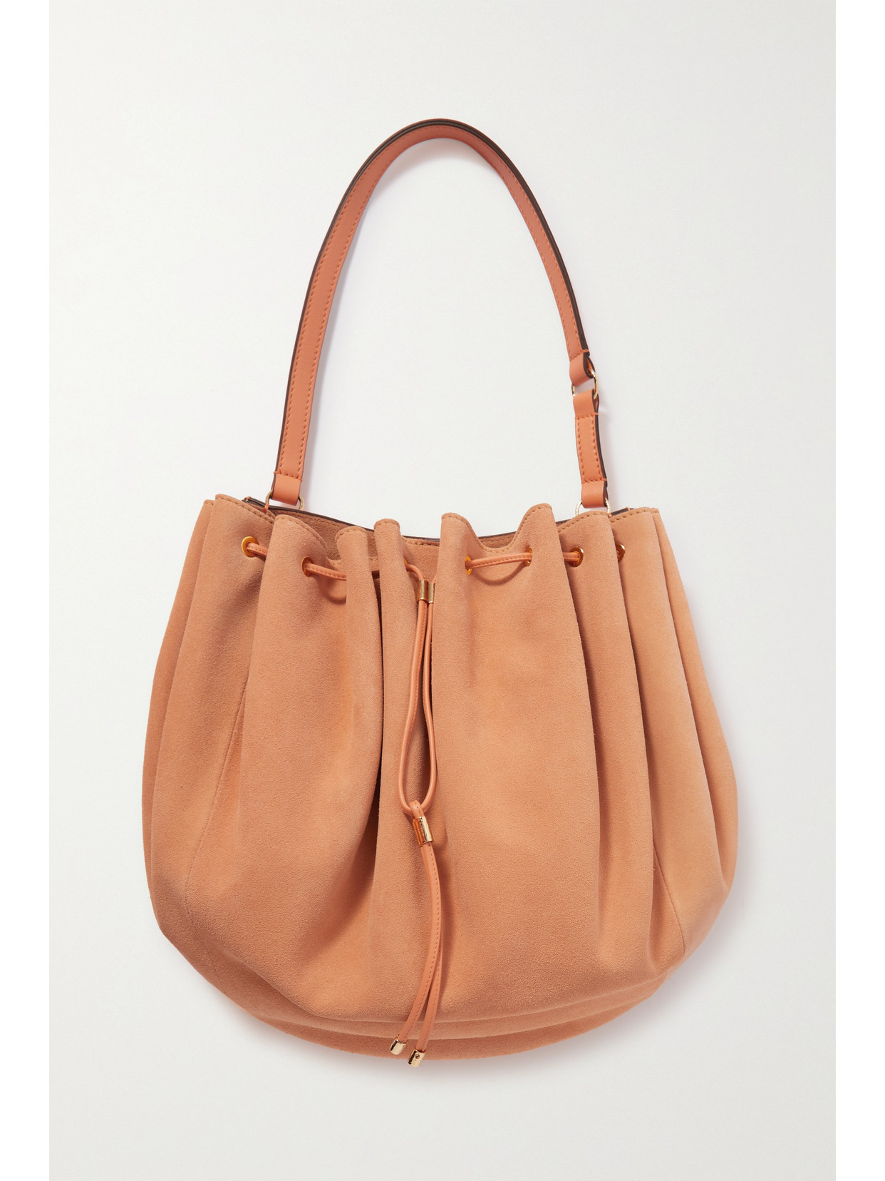 Ulla Johnson Paloma Ruched Leather Shoulder Bag In Brown