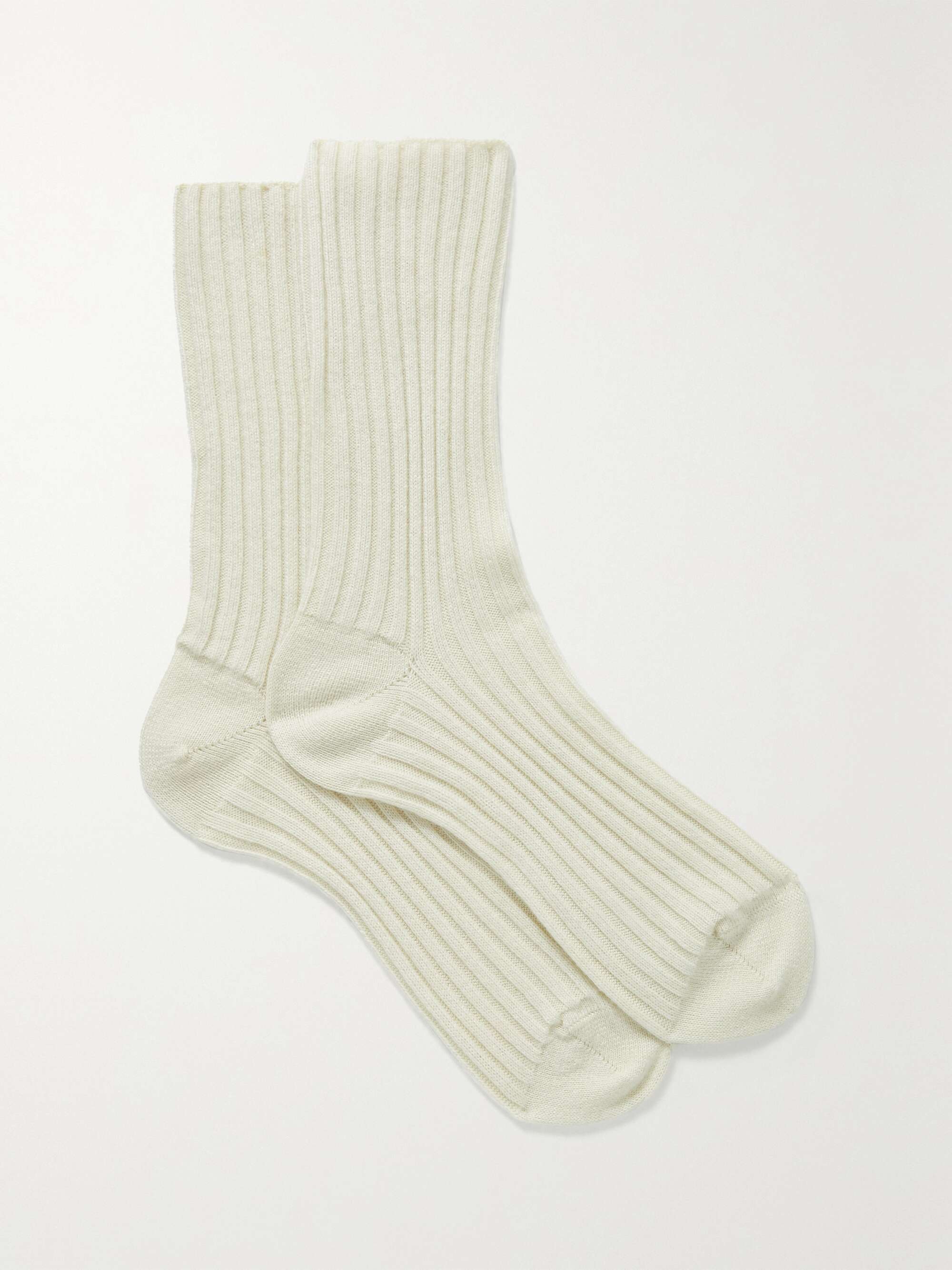 THE ROW Ribbed cashmere socks | NET-A-PORTER