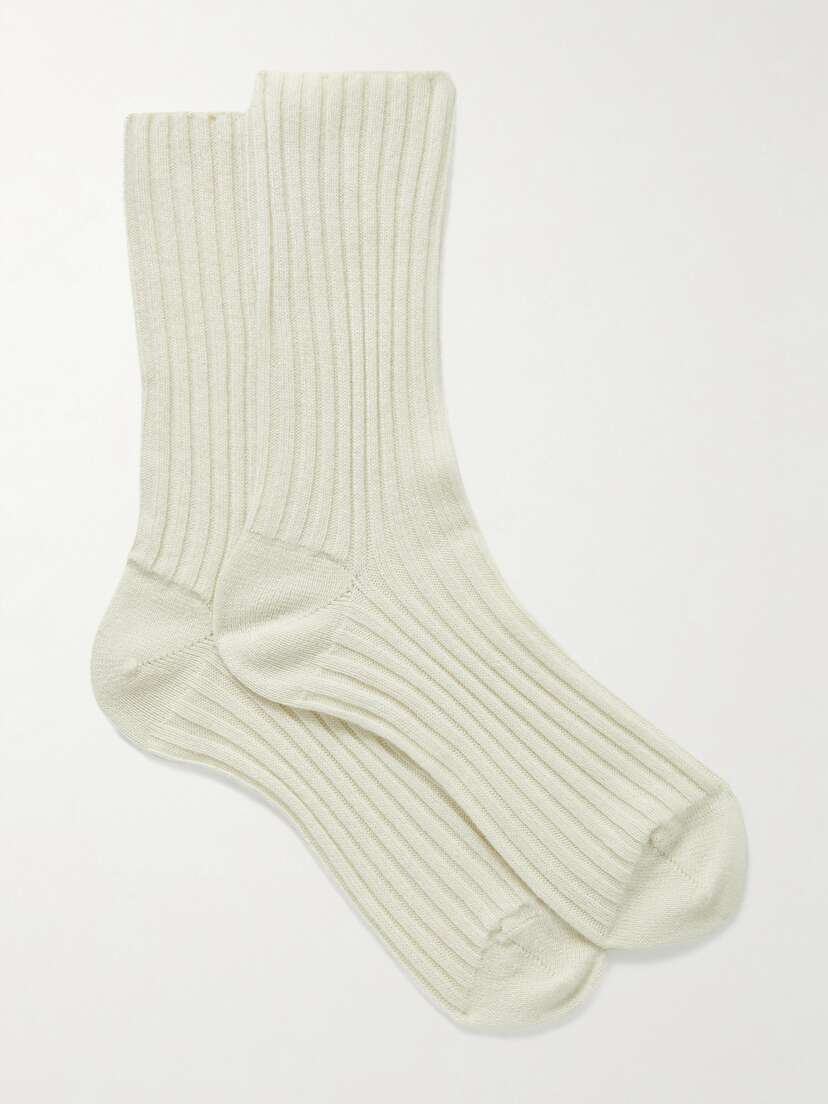 The Row Ribbed Cashmere Socks
