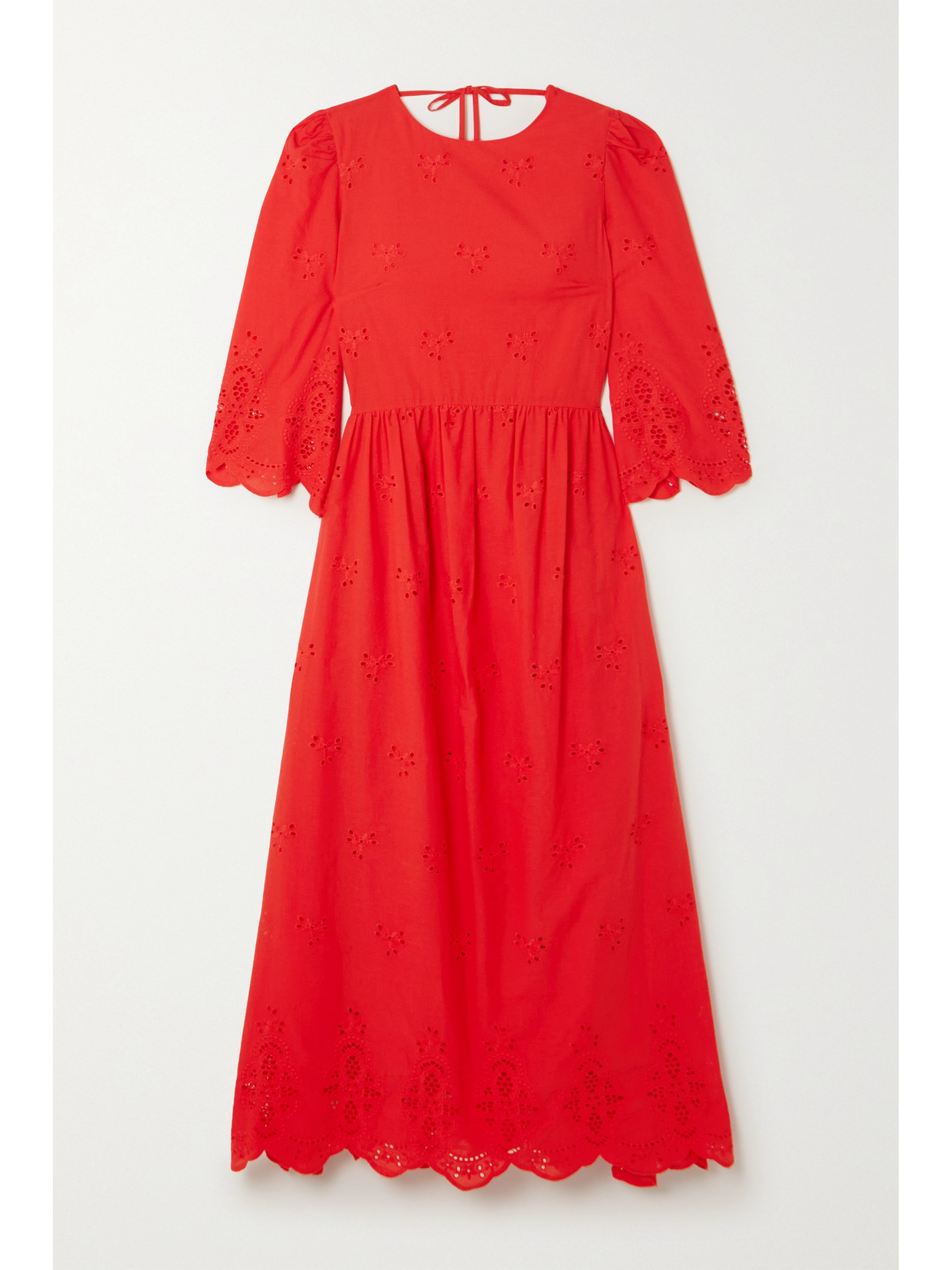 Borgo de Nor Carla Broderie Anglaise Cotton Maxi Dress