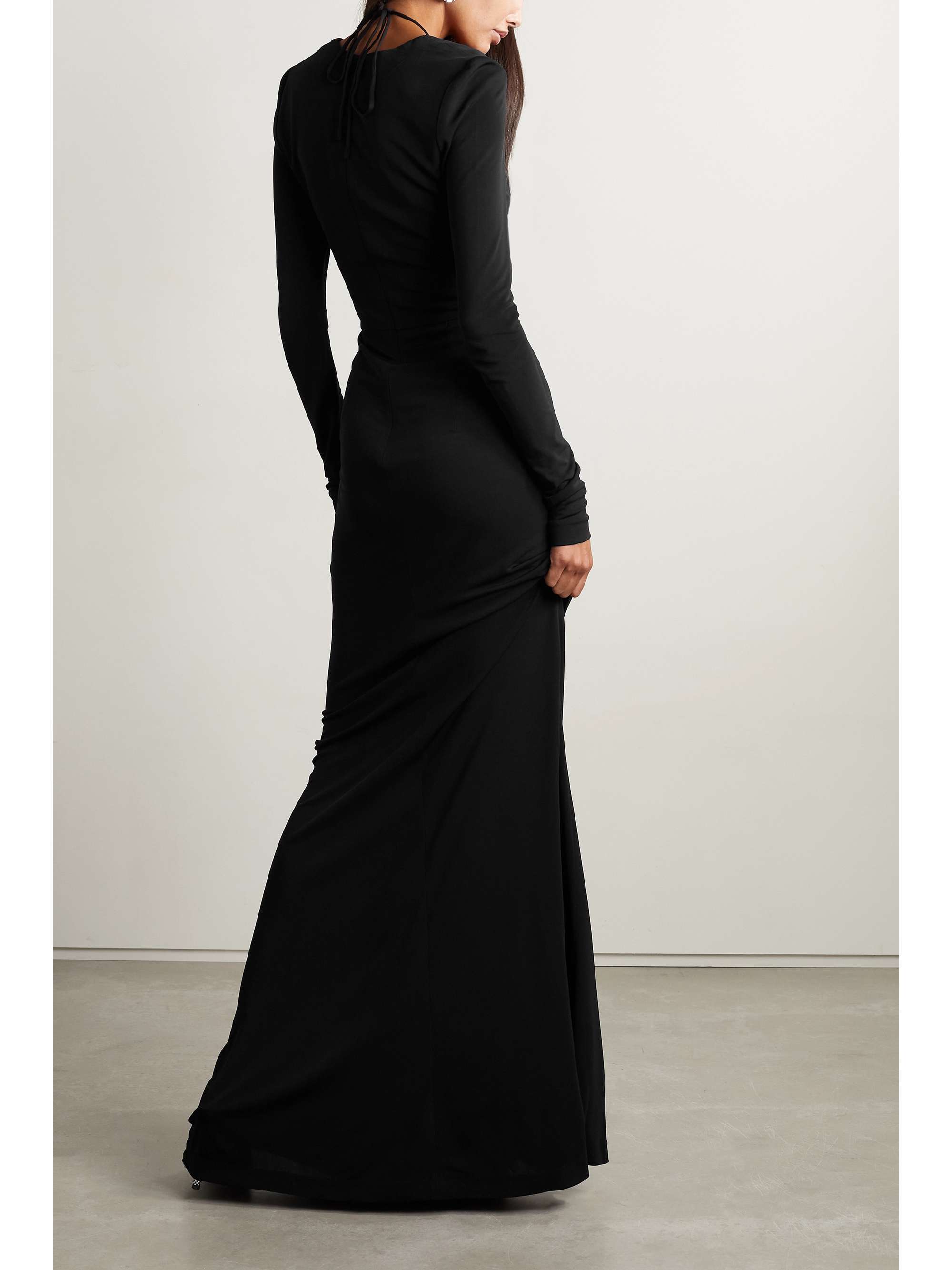 REBECCA VALLANCE Riccardo ruched stretch-jersey gown