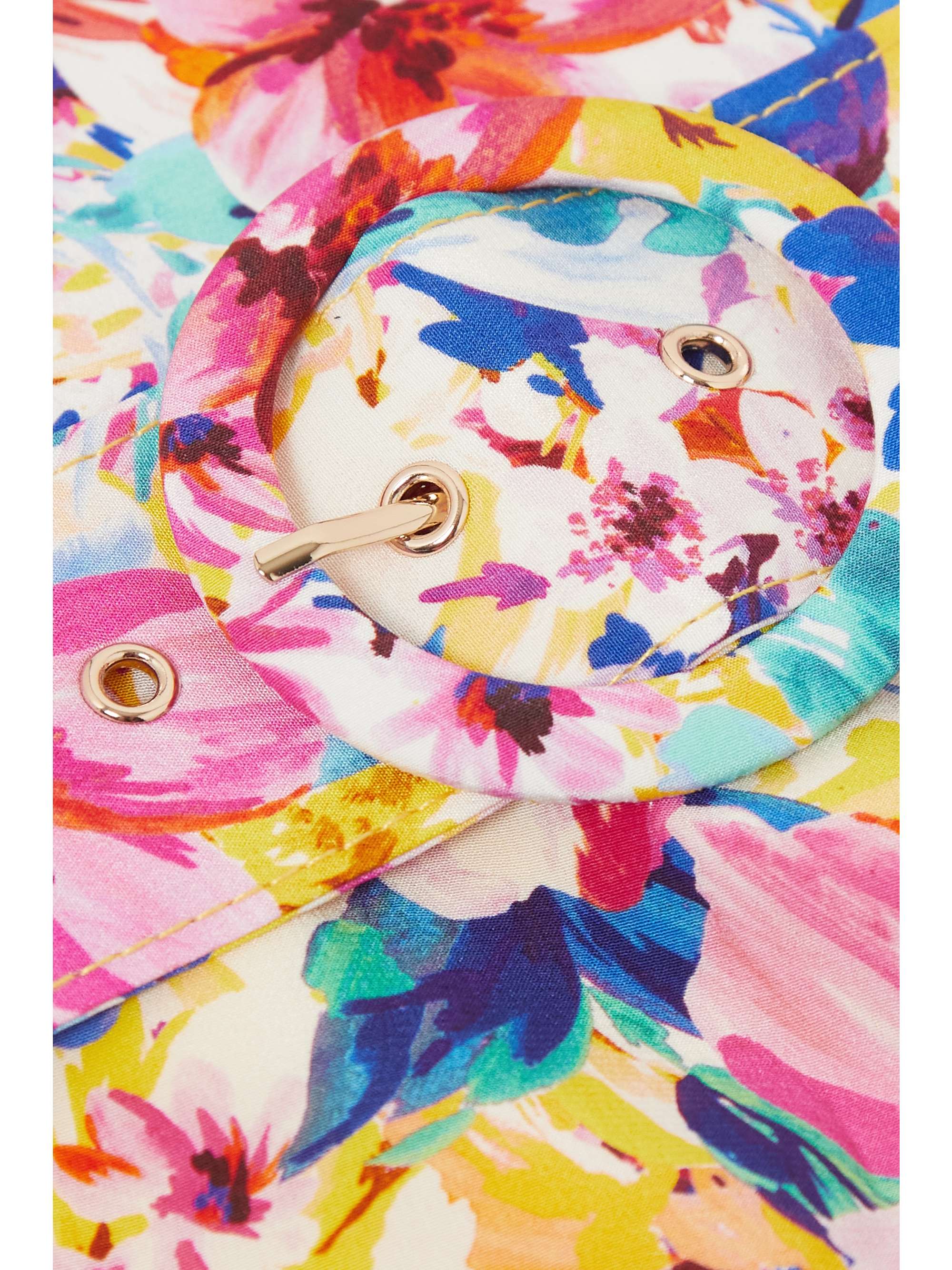 REBECCA VALLANCE Miami Squeeze belted floral-print silk crepe de chine midi dress