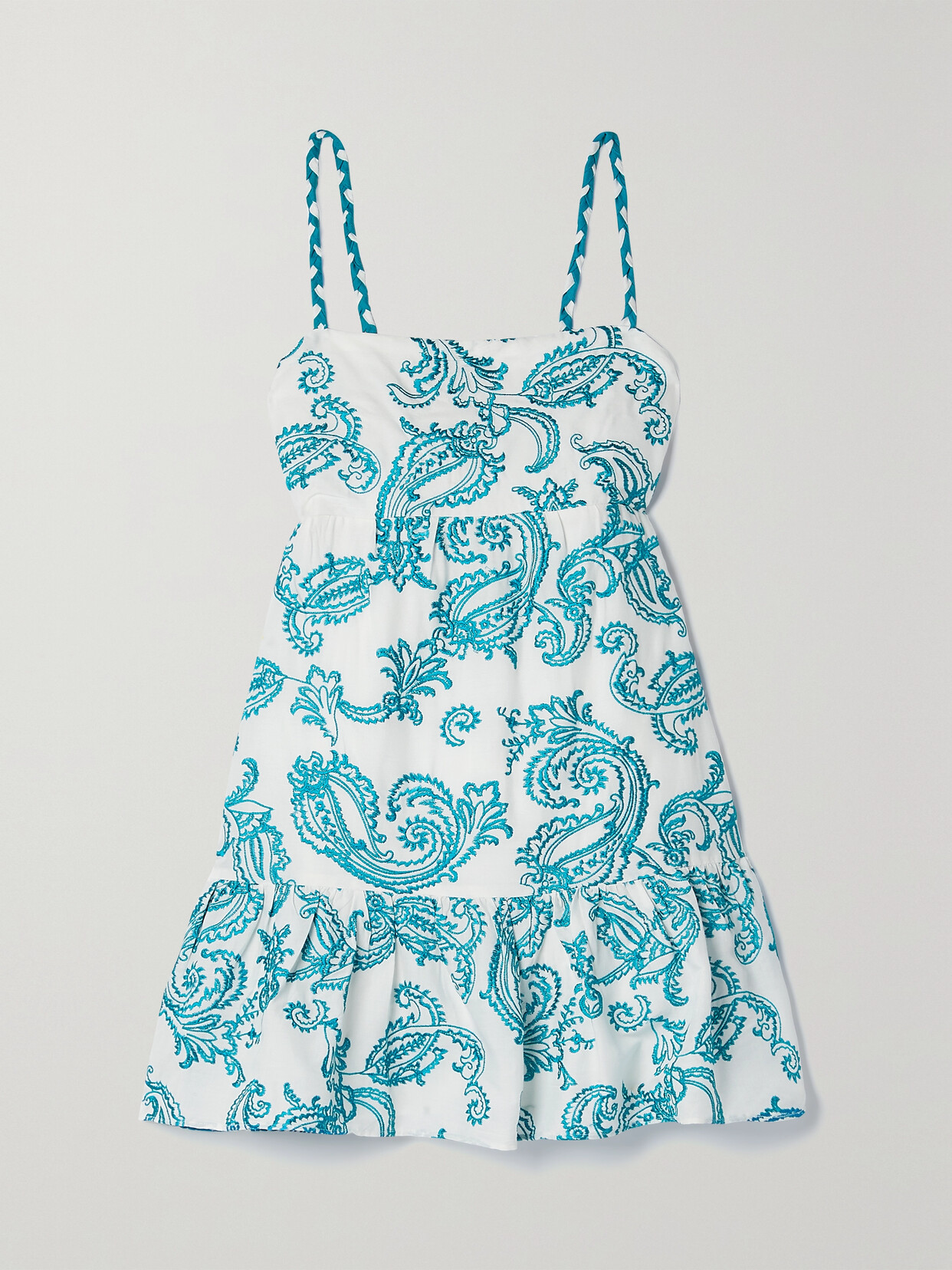 ALICE AND OLIVIA KHIRA EMBROIDERED VOILE MINI DRESS