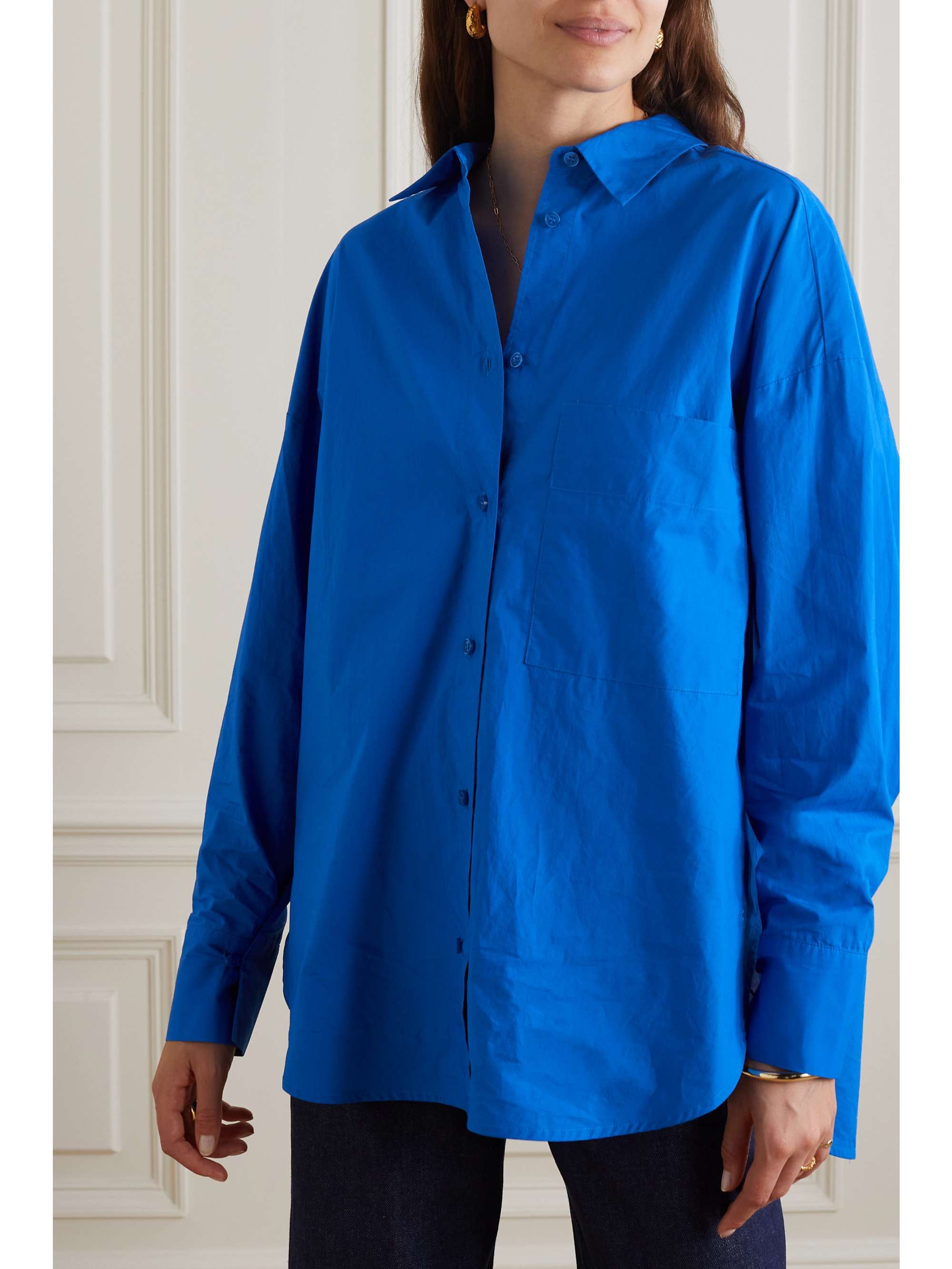 BY MALENE BIRGER Derris oversized organic cotton-poplin shirt