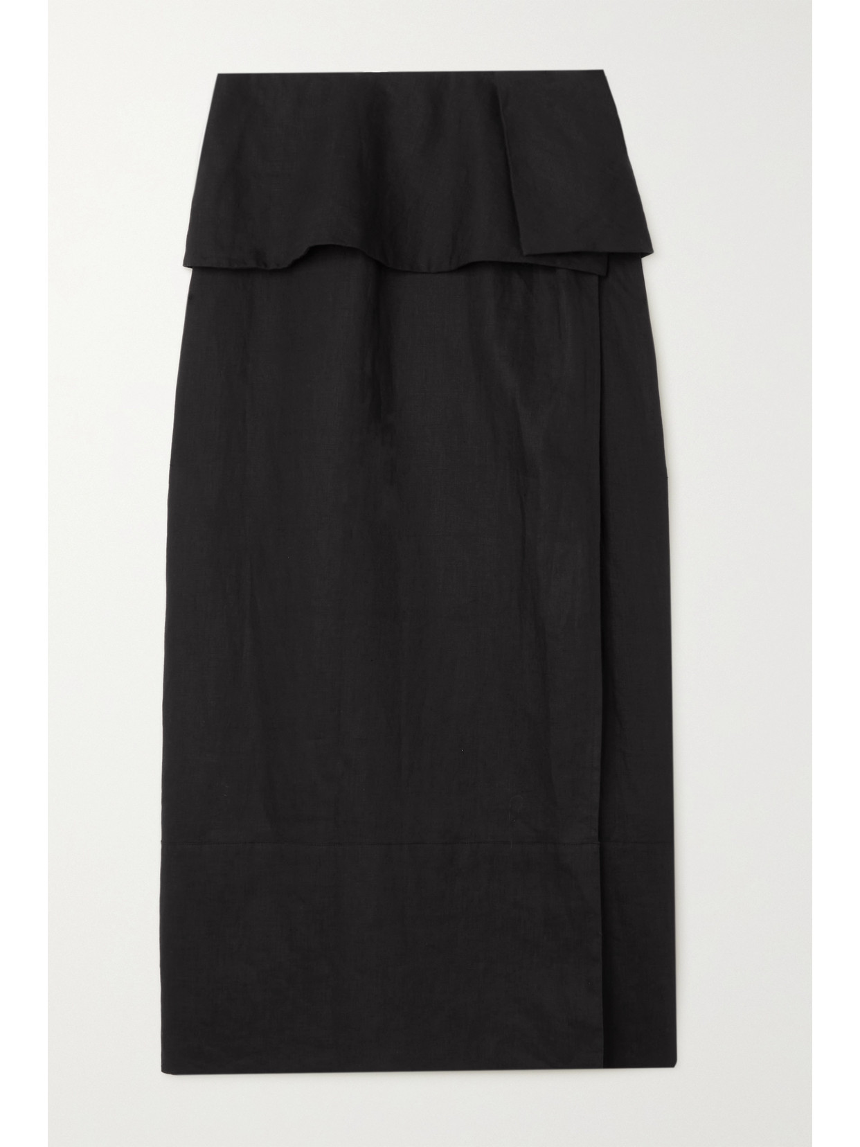 By Malene Birger Malinos Linen Midi Wrap Skirt - Black