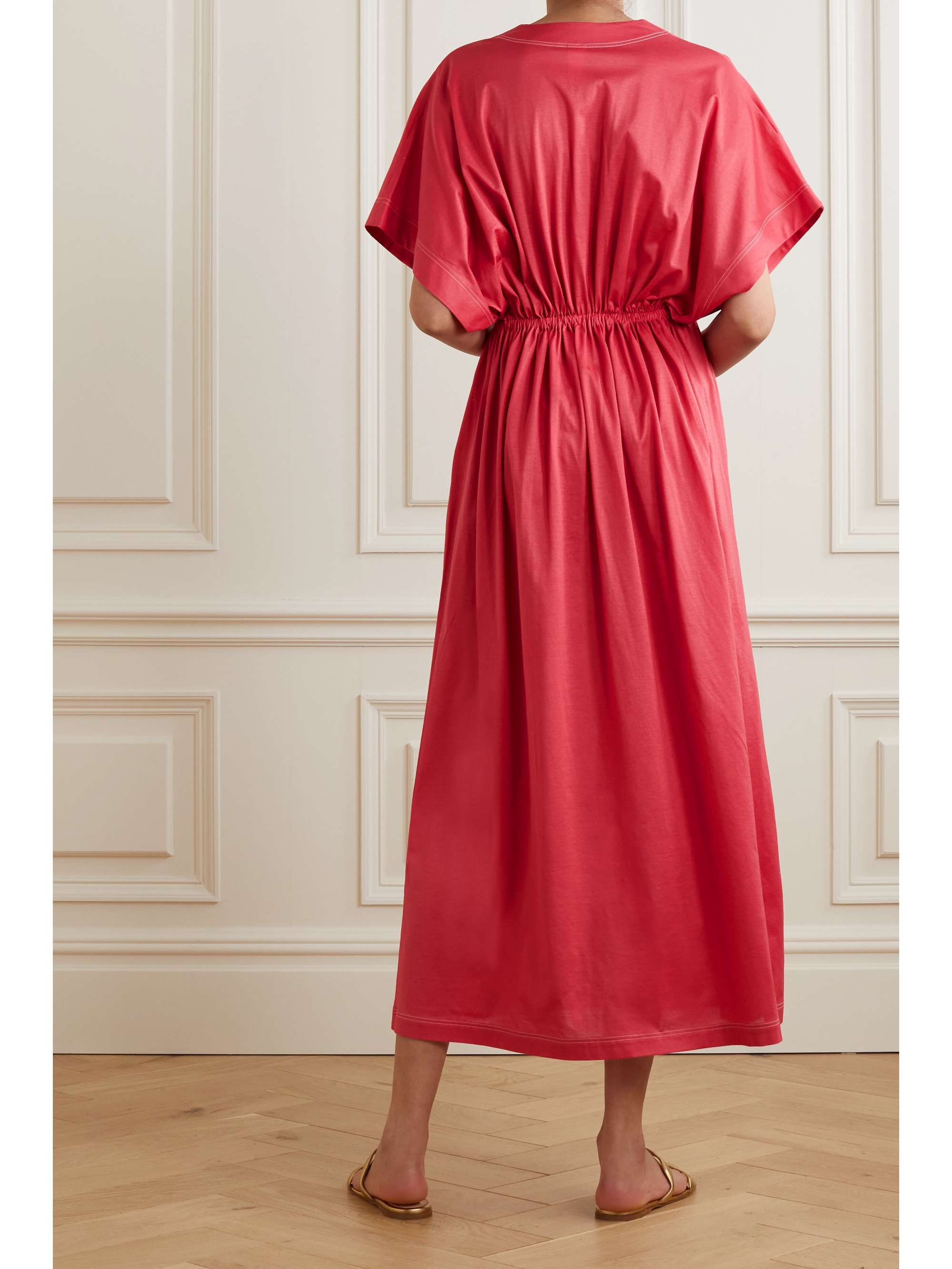 ERES Tess gathered cotton-jersey maxi dress
