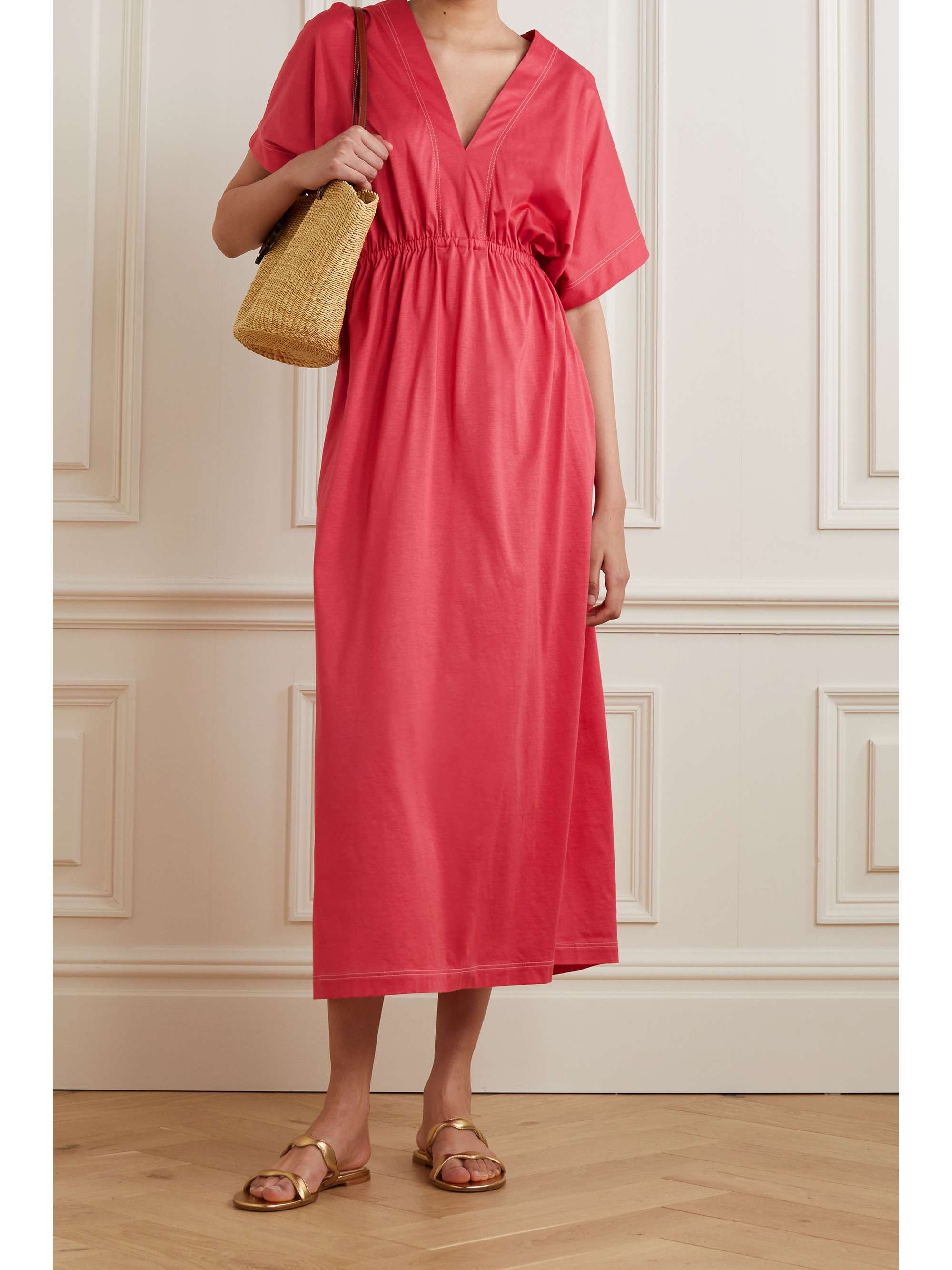 ERES Tess gathered cotton-jersey maxi dress