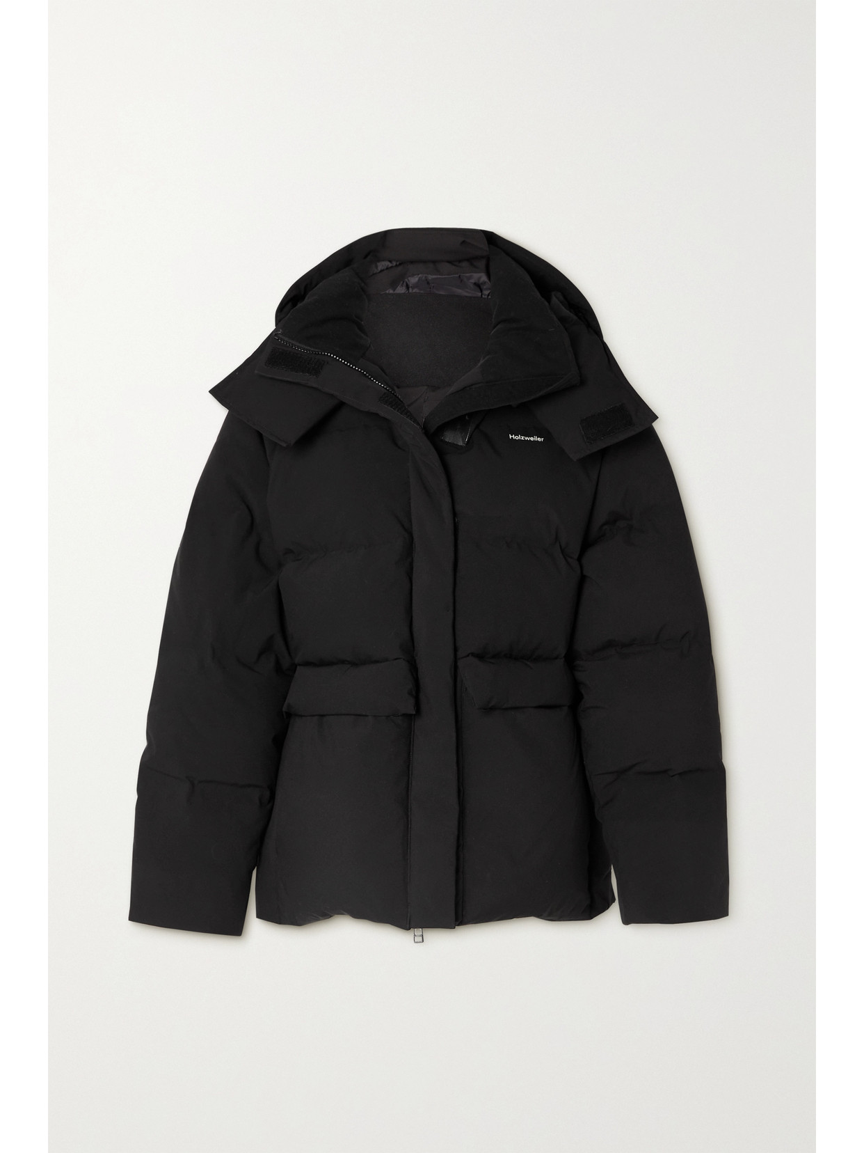 HOLZWEILER + Net Sustain Besseggen Hooded Quilted Shell Down Jacket - Black