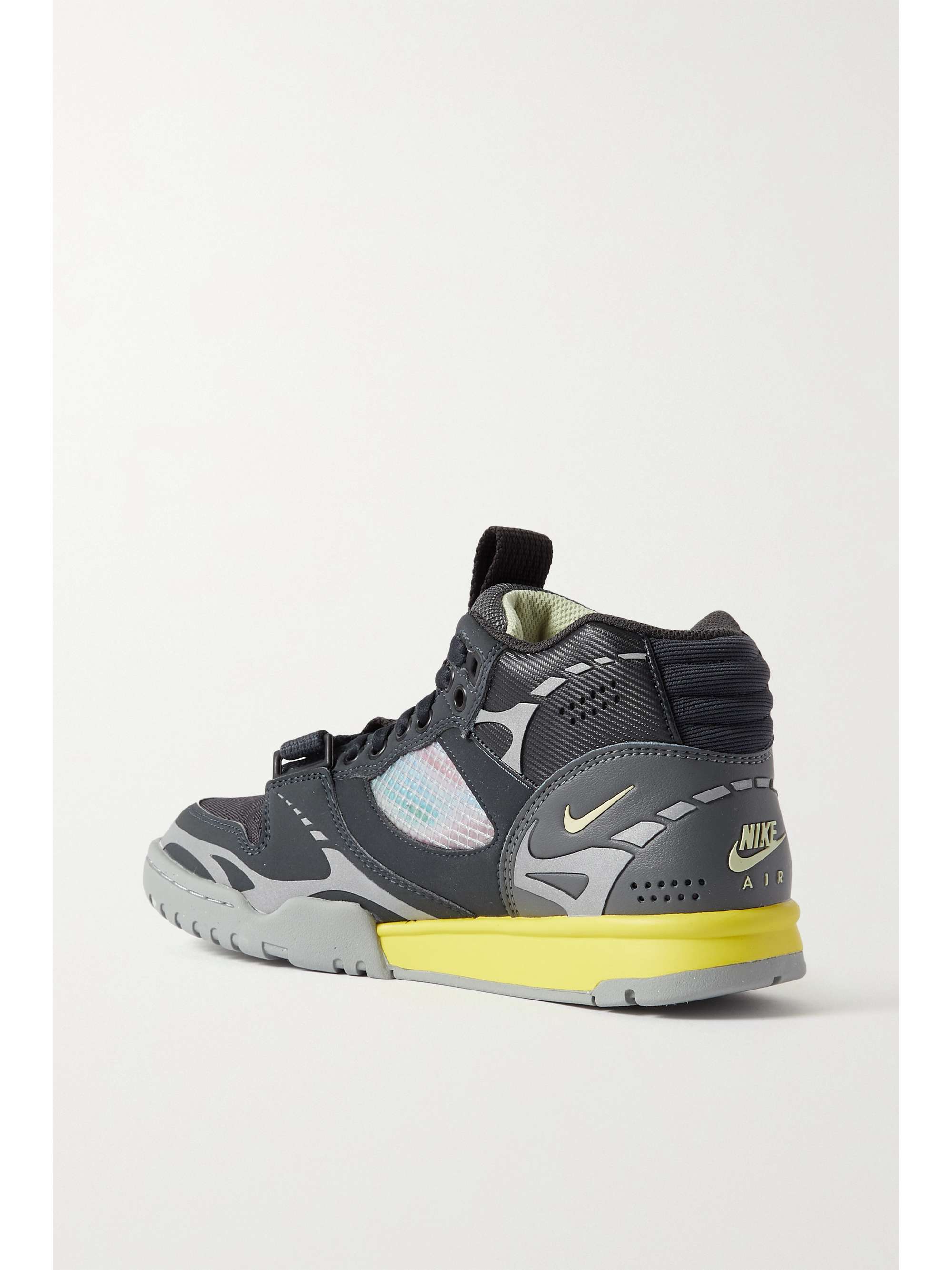 sneakers in leather with webbing