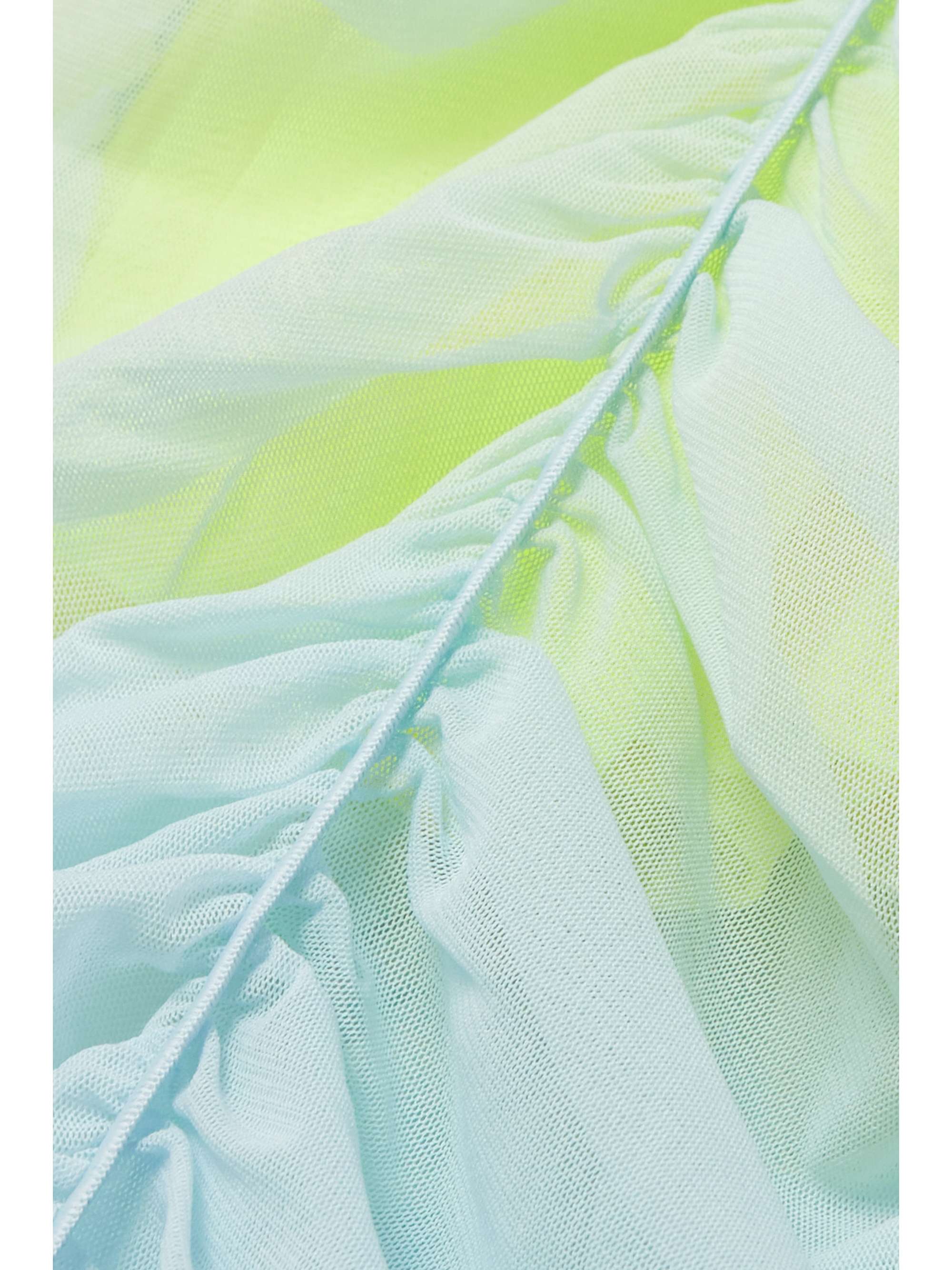 ALEXANDER WANG Layered ruched paneled stretch-tulle midi dress