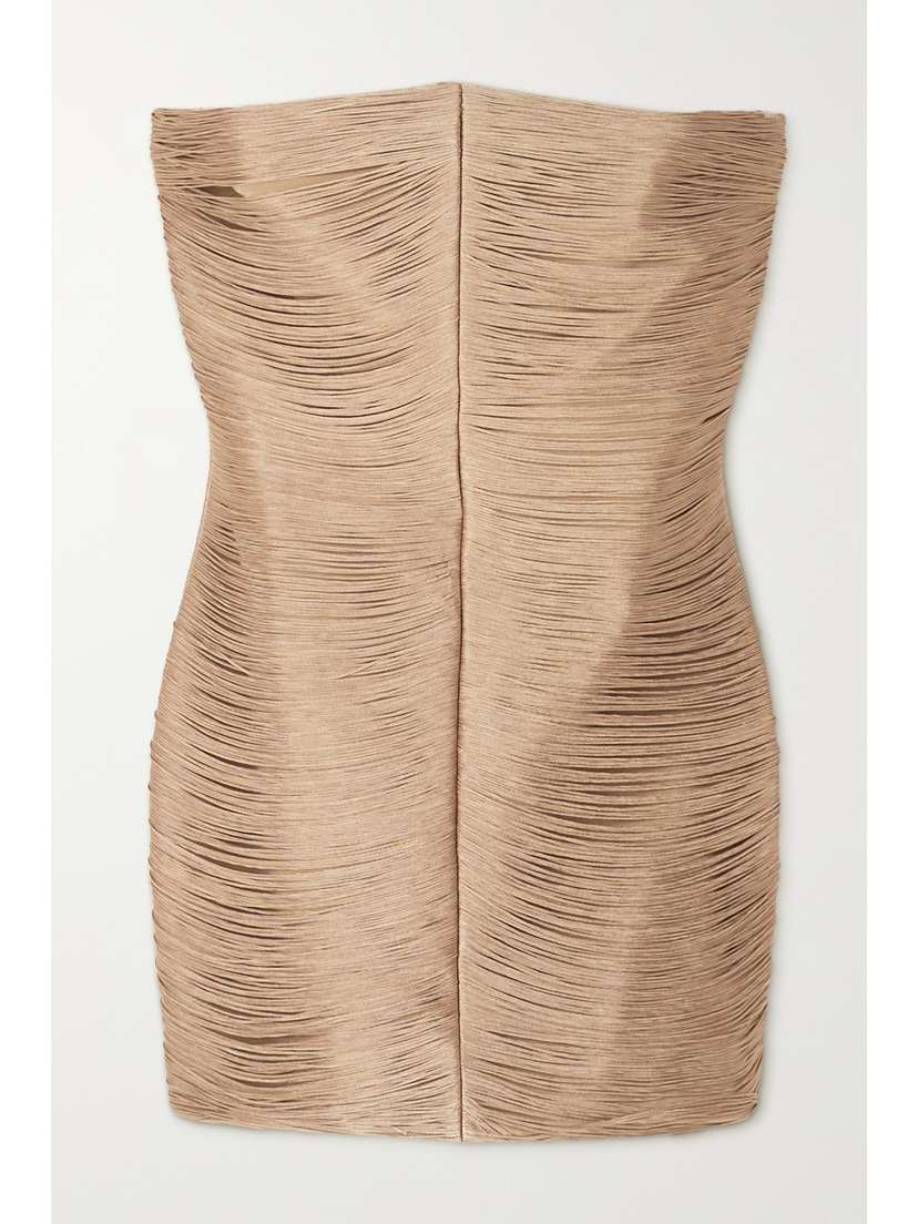 Alexander Wang Fringed Stretch-mesh Mini Dress