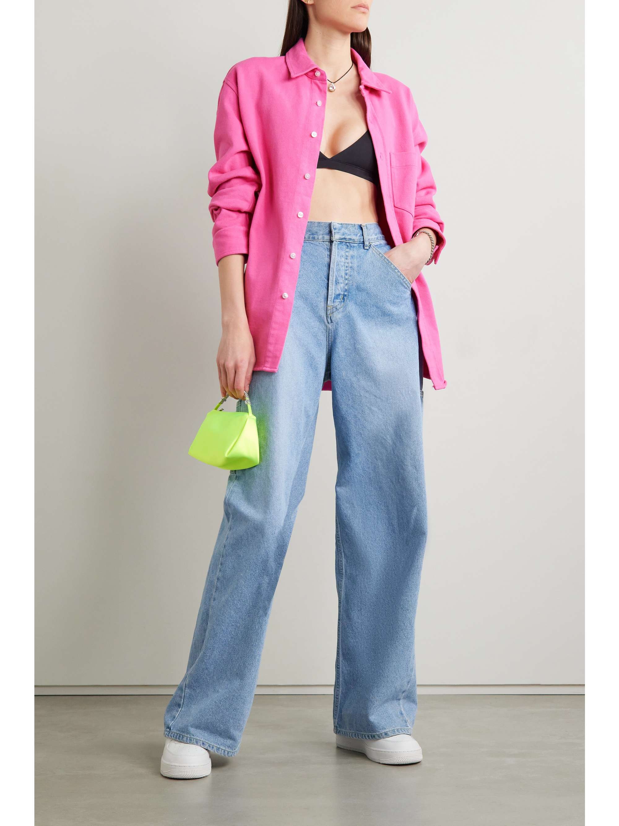 Bright pink Oversized cotton-jersey 