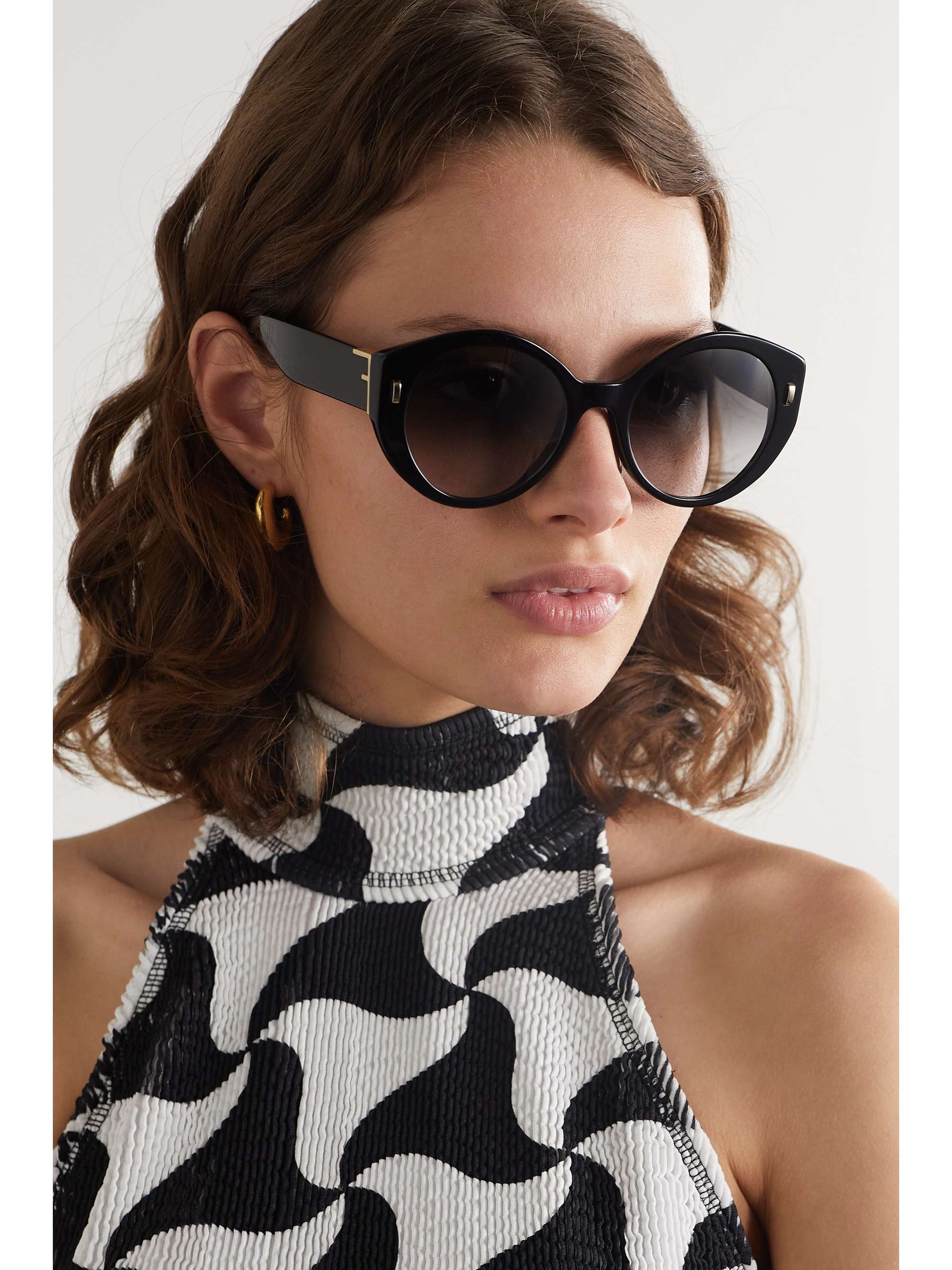 FENDI EYEWEAR Cat-eye acetate sunglasses | NET-A-PORTER