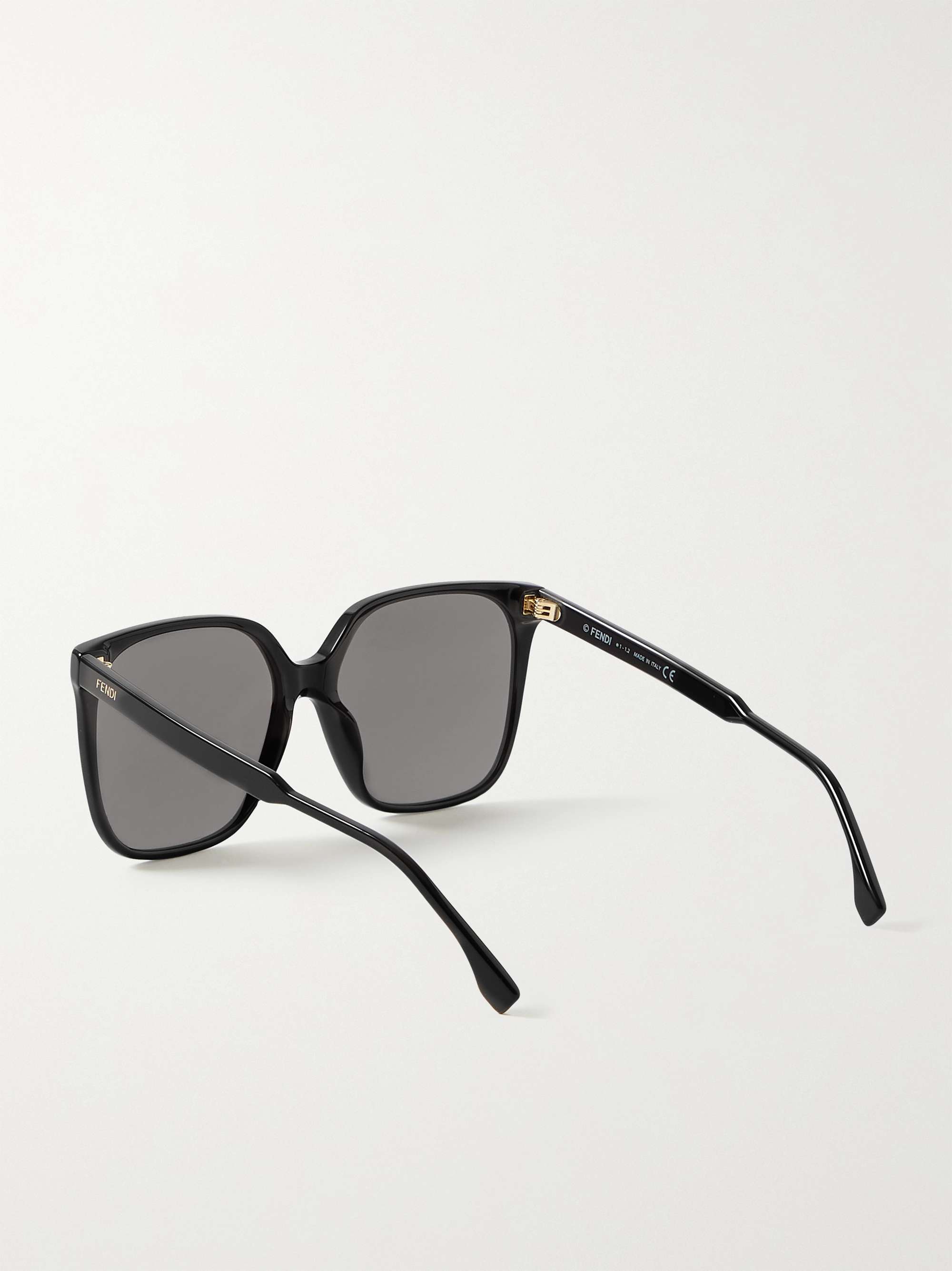 FENDI EYEWEAR Oversized square-frame acetate sunglasses