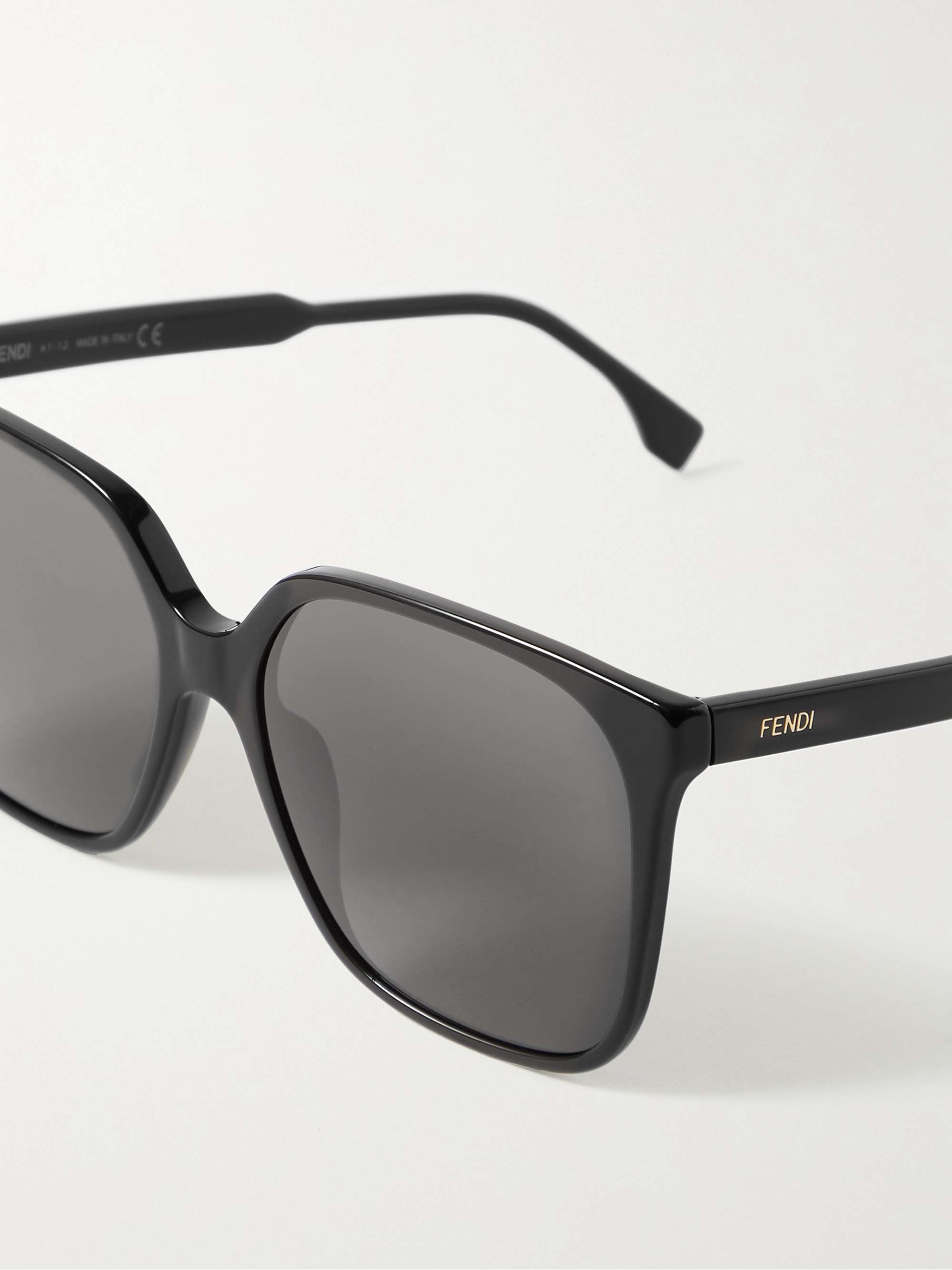 FENDI EYEWEAR Oversized square-frame acetate sunglasses