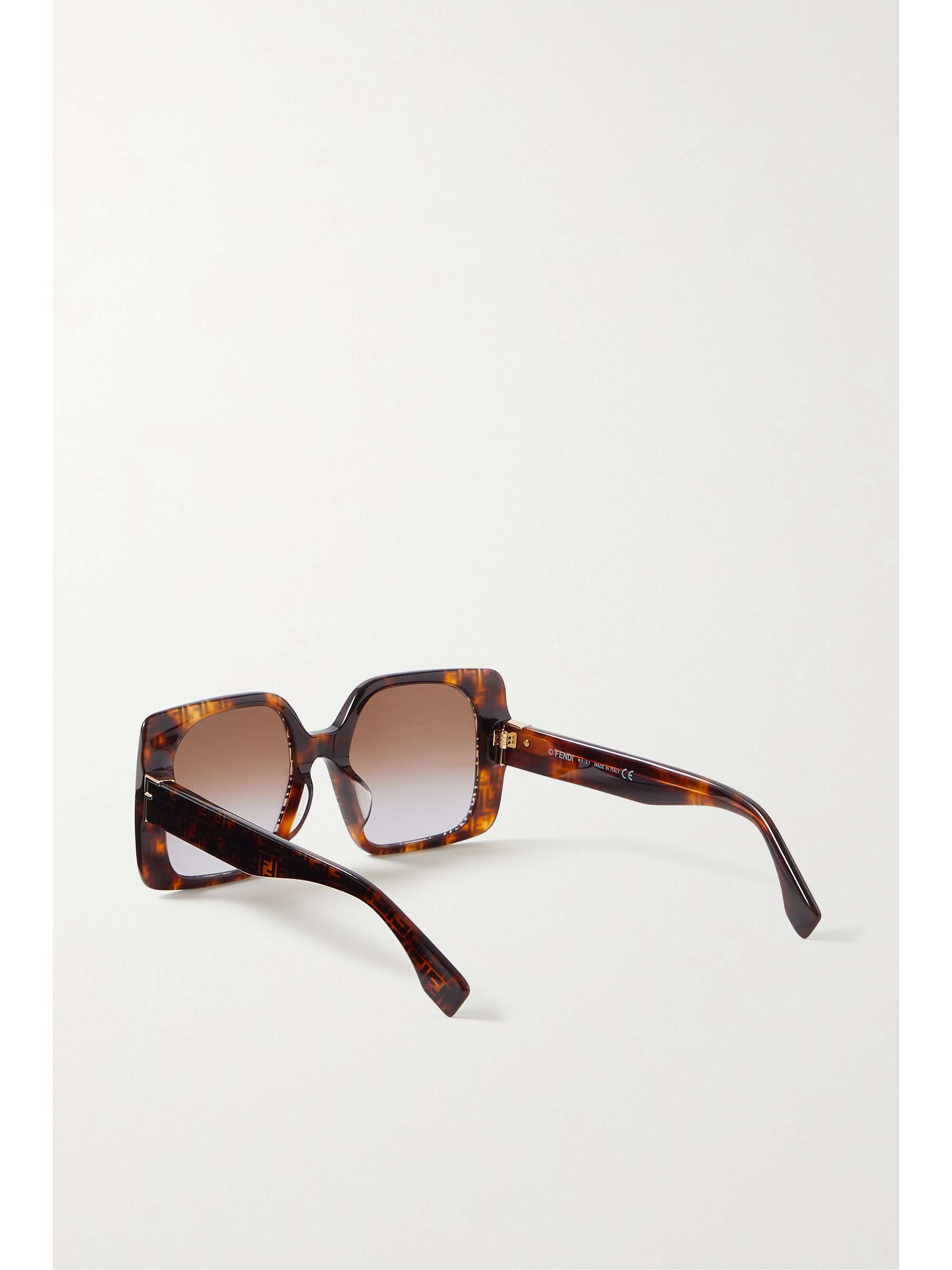 FENDI EYEWEAR Lunettes de soleil carrées oversize en acétate effet écaille