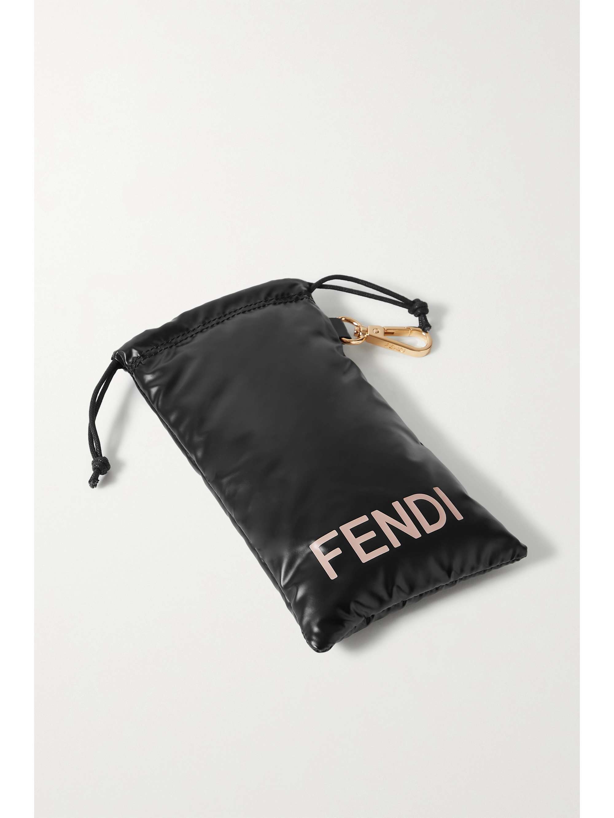 FENDI EYEWEAR Hexagon-frame gold-tone sunglasses