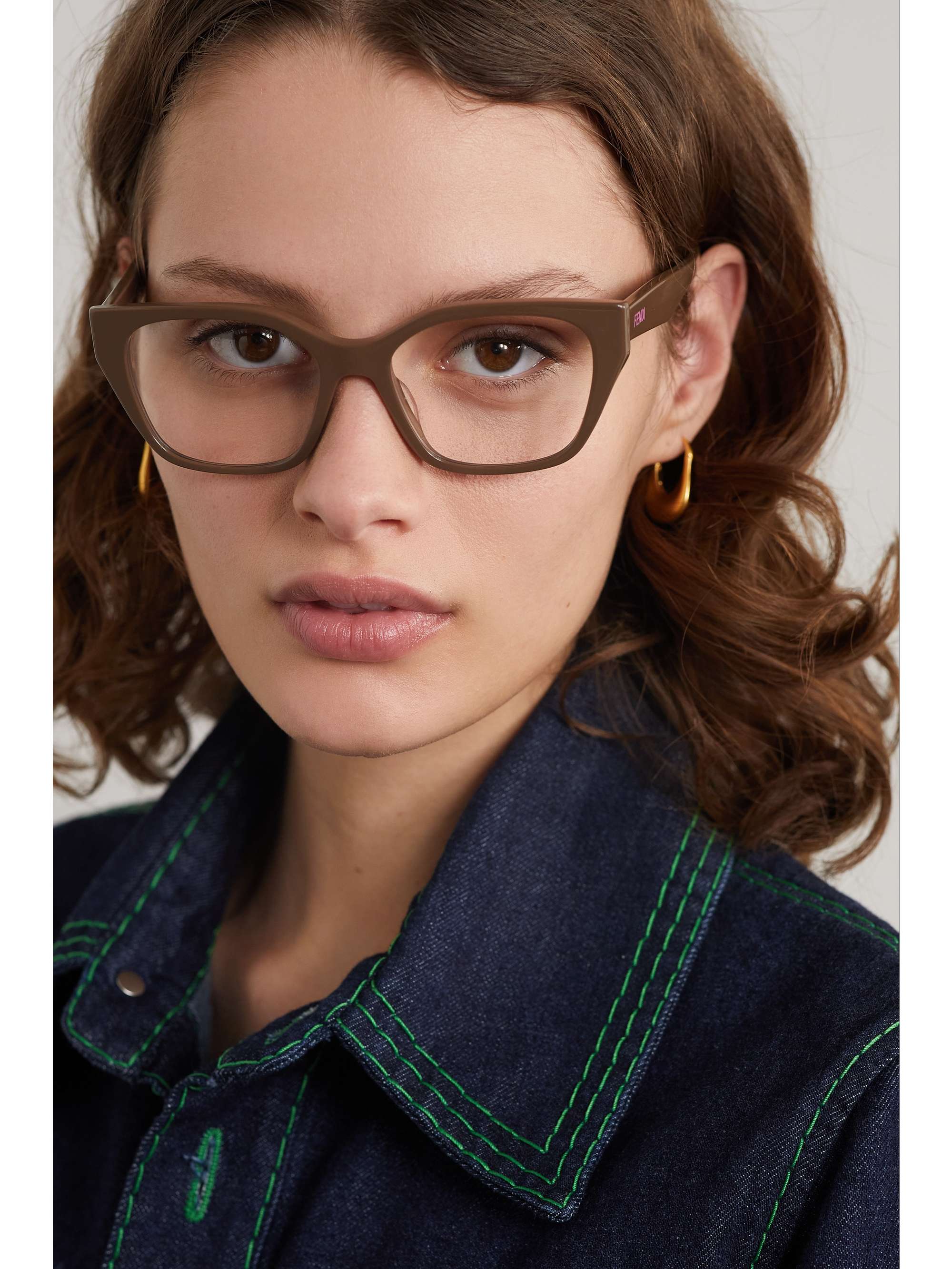 FENDI EYEWEAR Cat-eye acetate optical lenses
