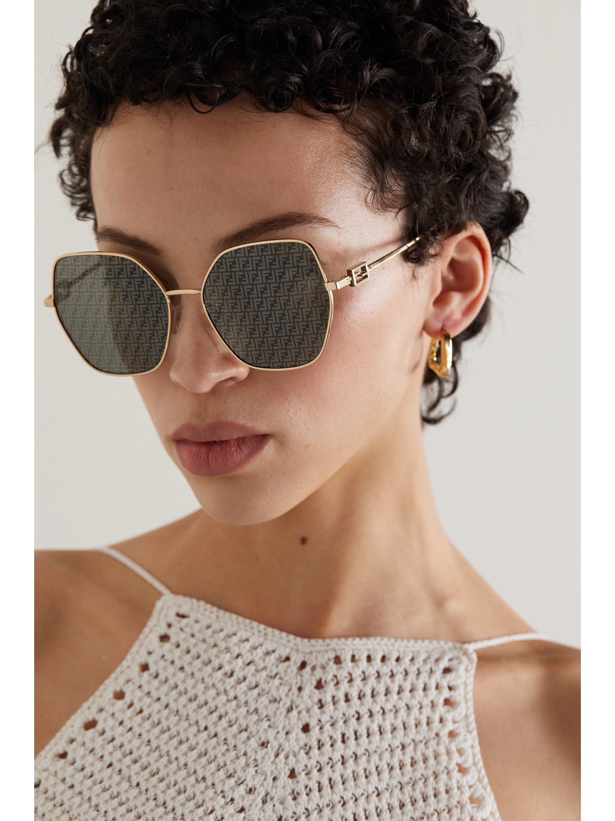 fendi hexagon sunglasses