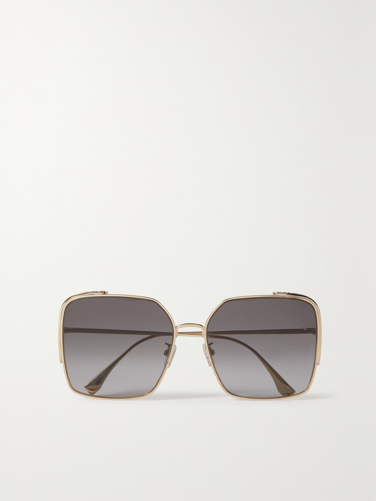 Fendi O'lock Oversized Square-frame Gold-tone Sunglasses