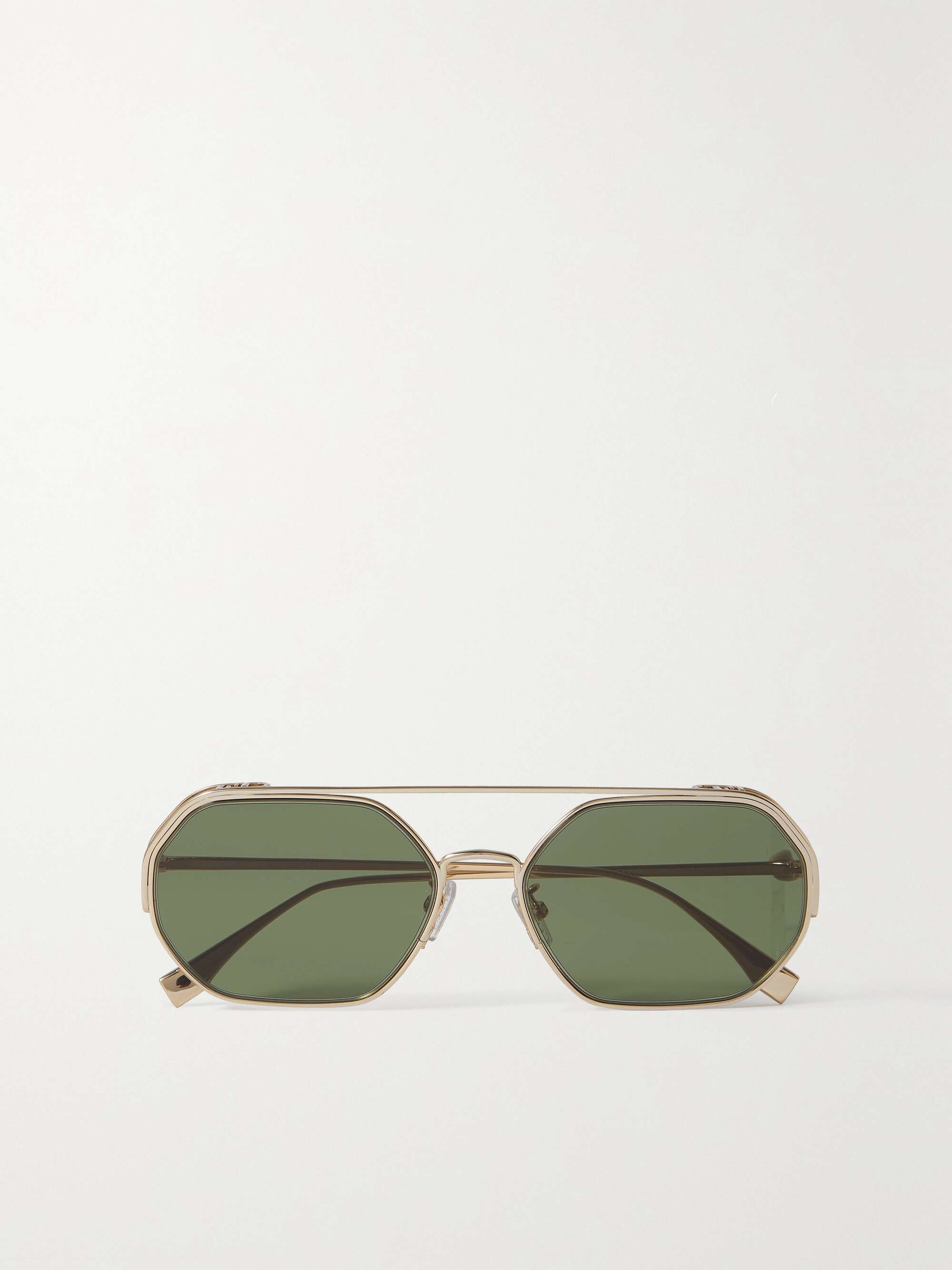 O Lock Pilot Sunglasses in Gold - Fendi