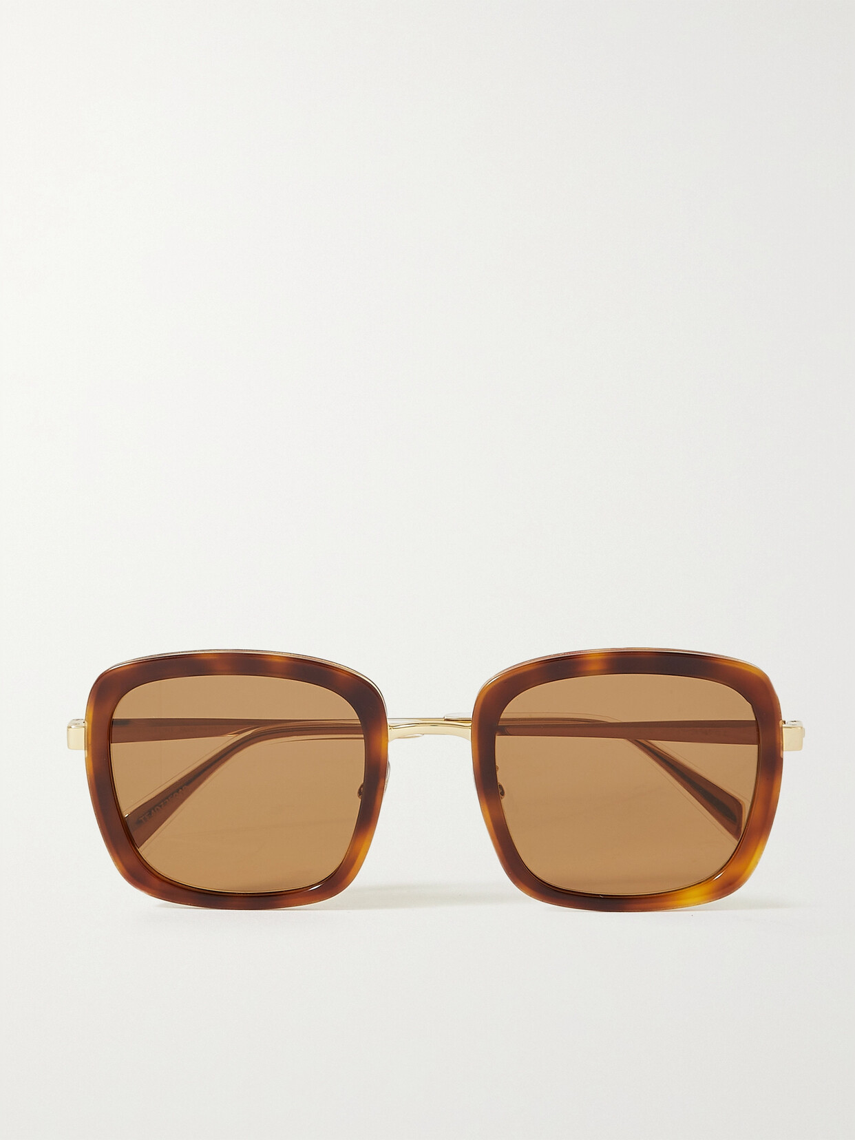 Celine Square-frame Tortoiseshell Acetate And Gold-tone Sunglasses