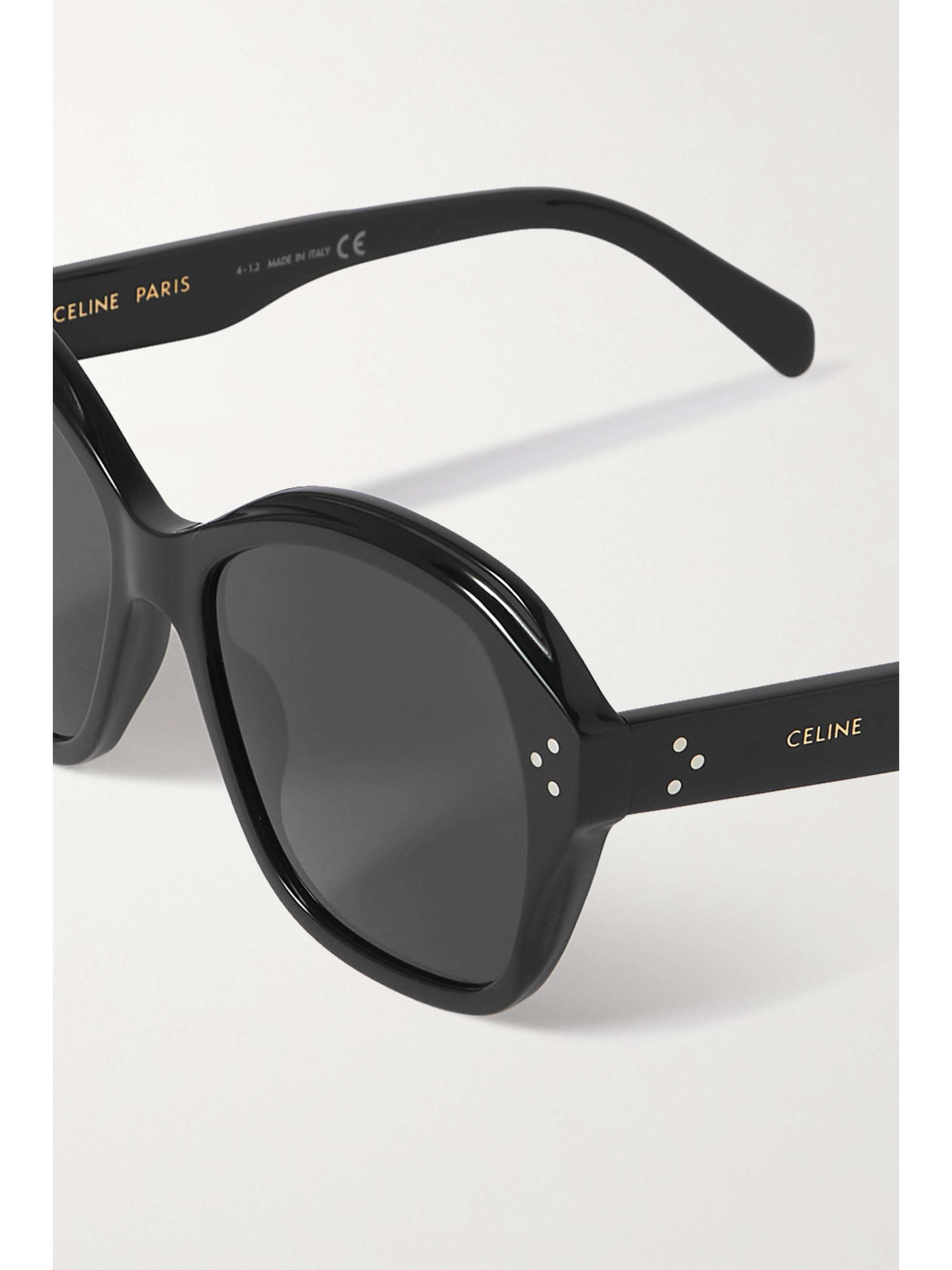 Black Oversized roundframe acetate sunglasses CELINE EYEWEAR NETA