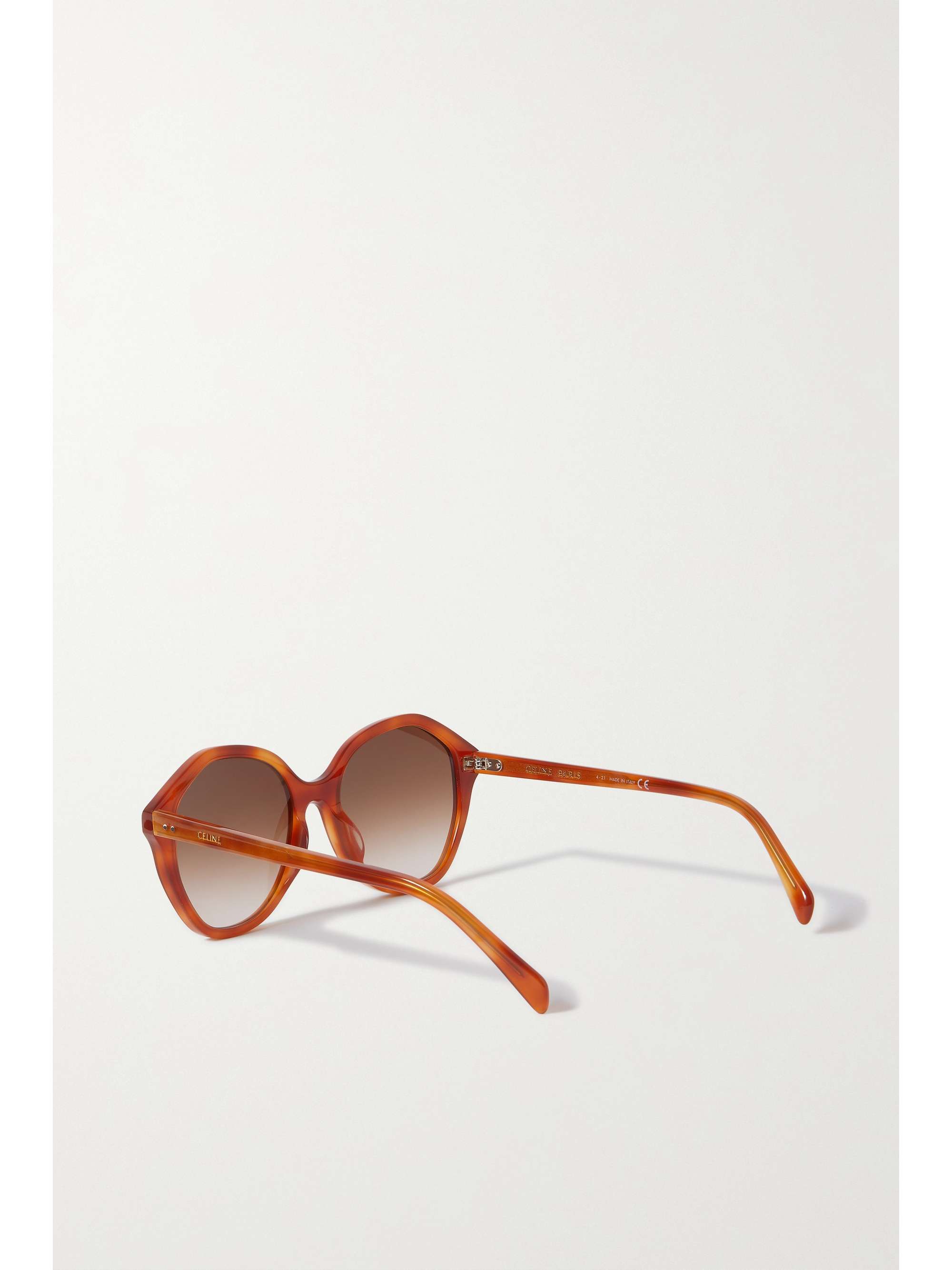 CELINE EYEWEAR Oversized round-frame acetate sunglasses