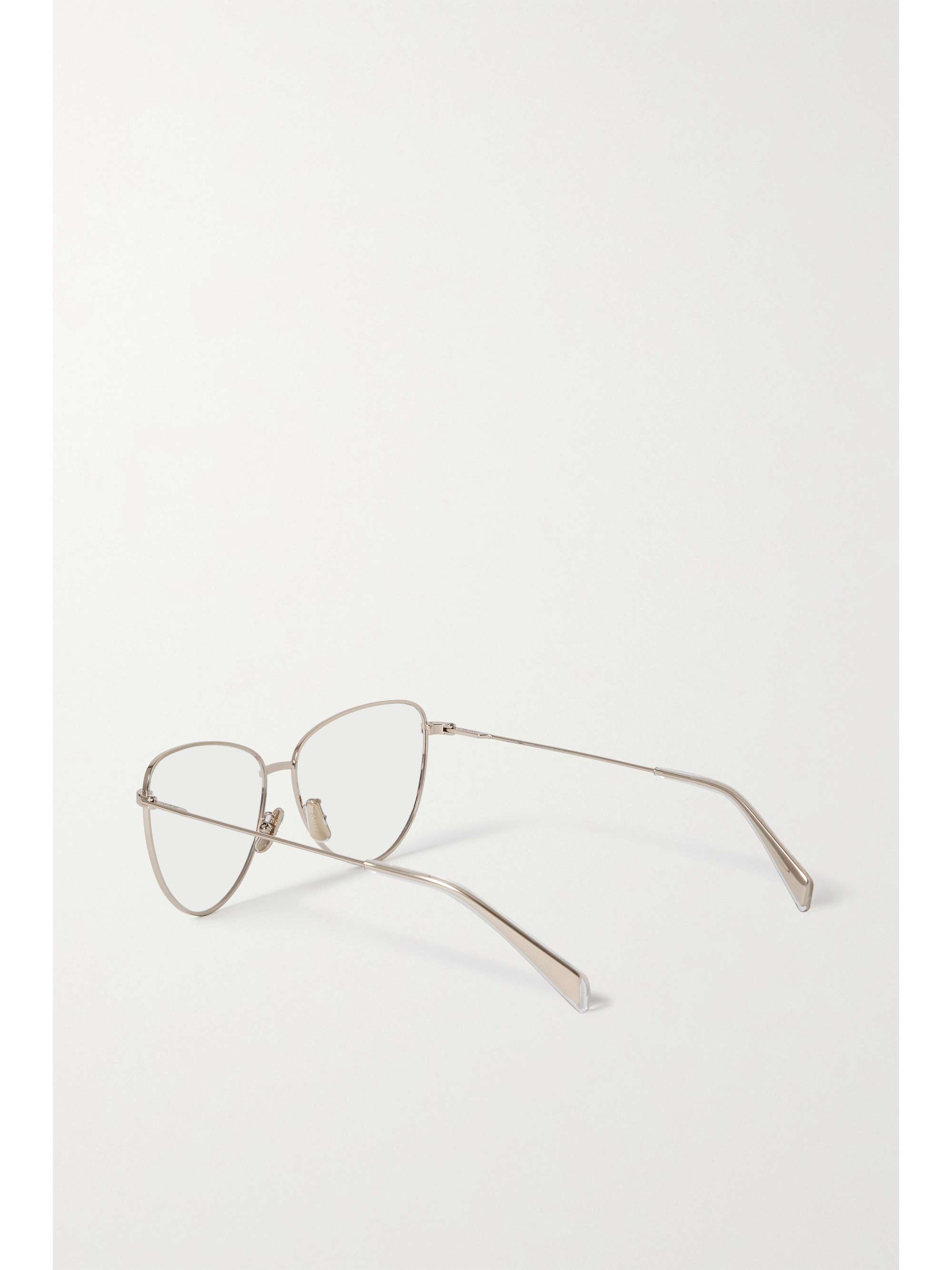 CELINE EYEWEAR Cat-eye rose gold-tone optical glasses