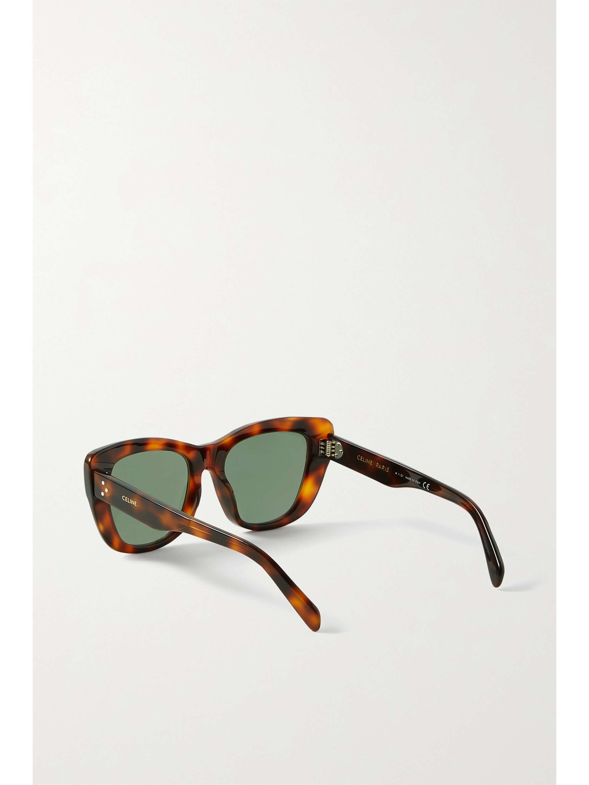 CELINE EYEWEAR Cat-eye tortoiseshell acetate sunglasses