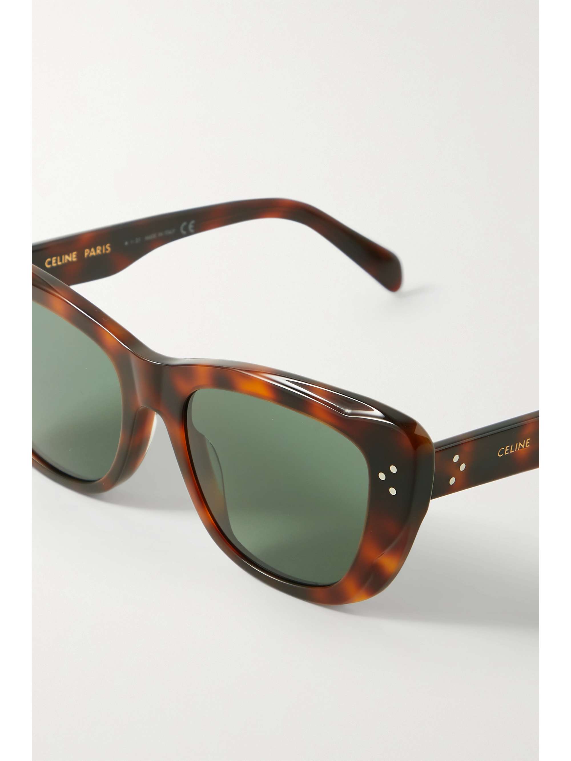 CELINE EYEWEAR Cat-eye tortoiseshell acetate sunglasses