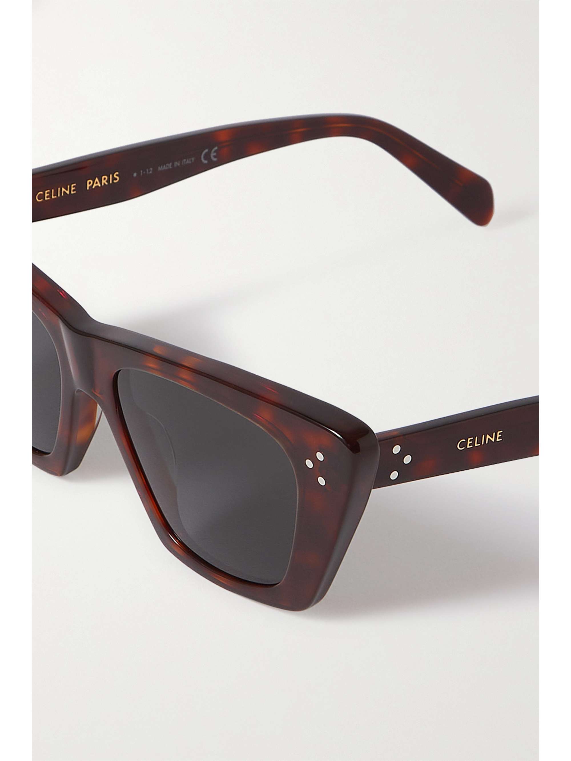 CELINE EYEWEAR Cateye tortoiseshell acetate sunglasses NETAPORTER