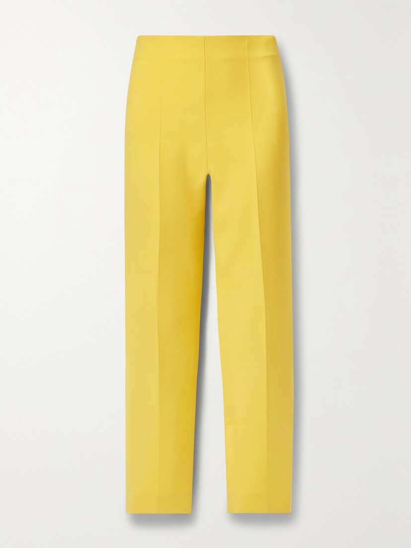 Oscar de la Renta Wool-blend Crepe Straight-leg Pants
