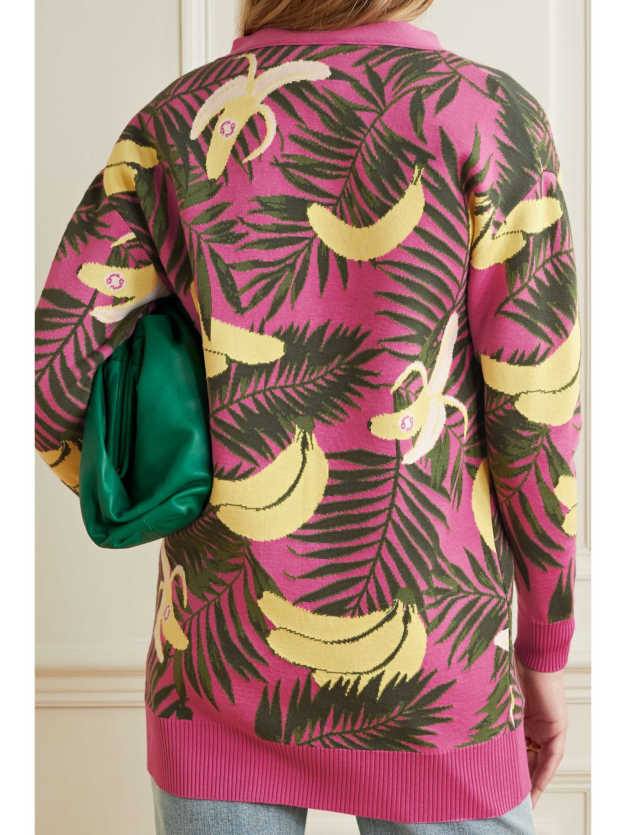 OSCAR DE LA RENTA Jacquard-knit cardigan