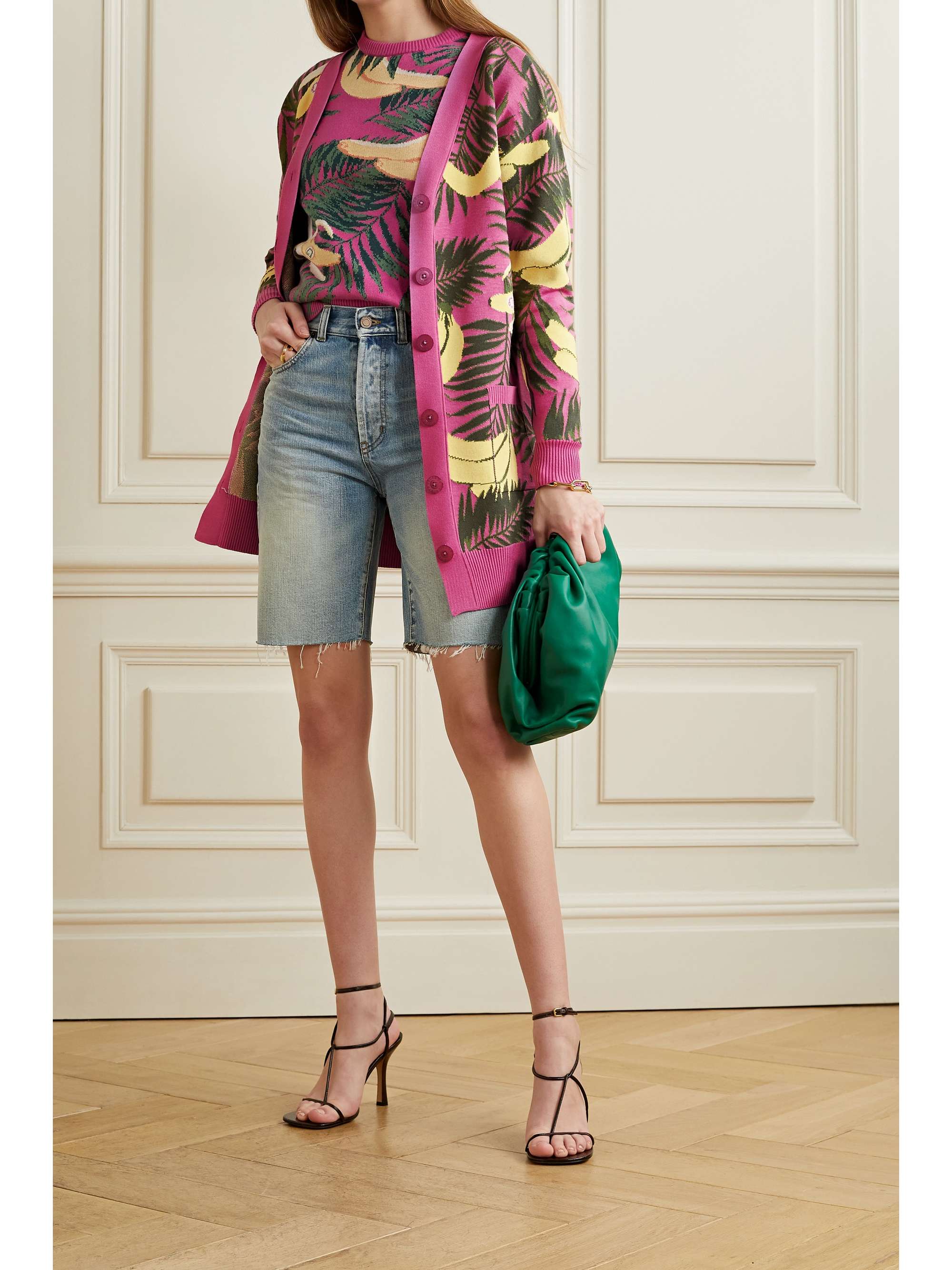OSCAR DE LA RENTA Jacquard-knit cardigan