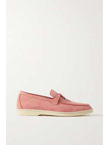 designer suede loafers