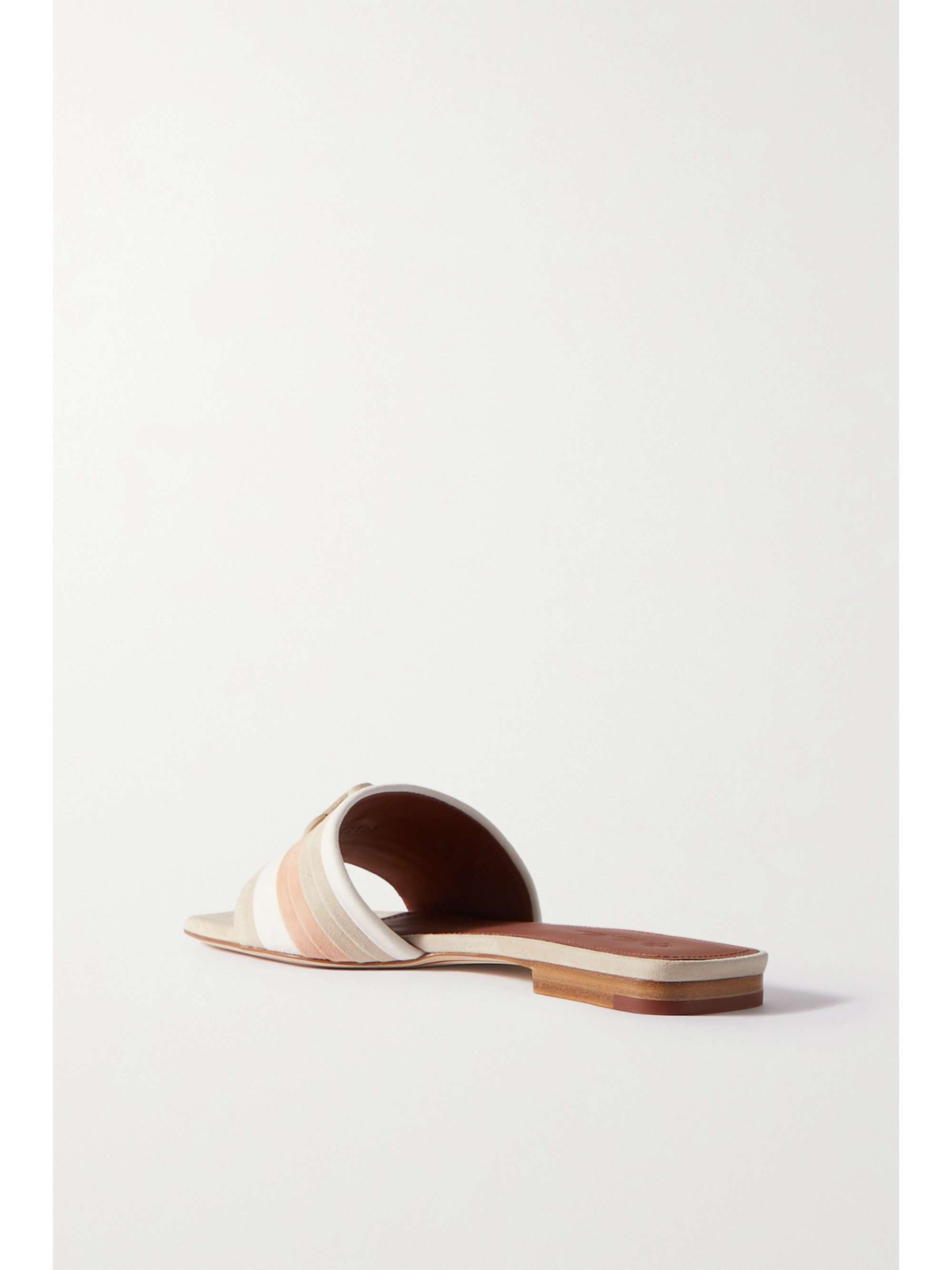 LORO PIANA Maxi Charms striped suede sandals