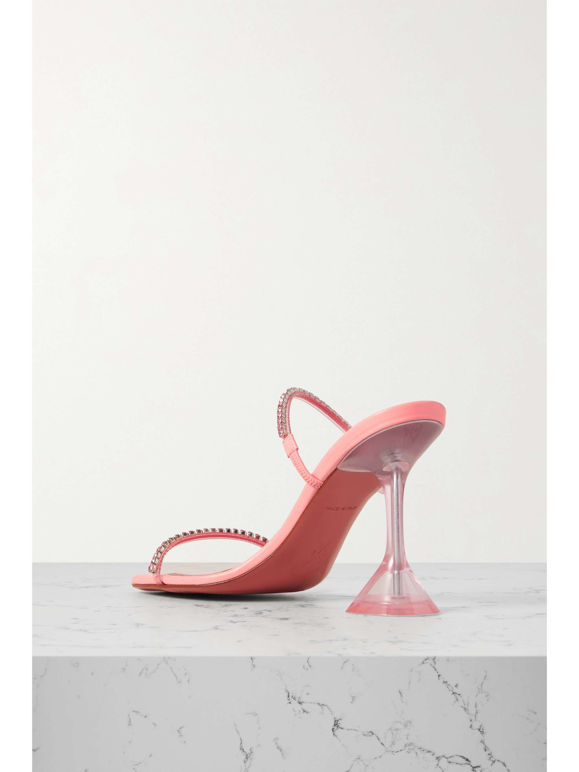 AMINA MUADDI Gilda crystal-embellished PVC mules