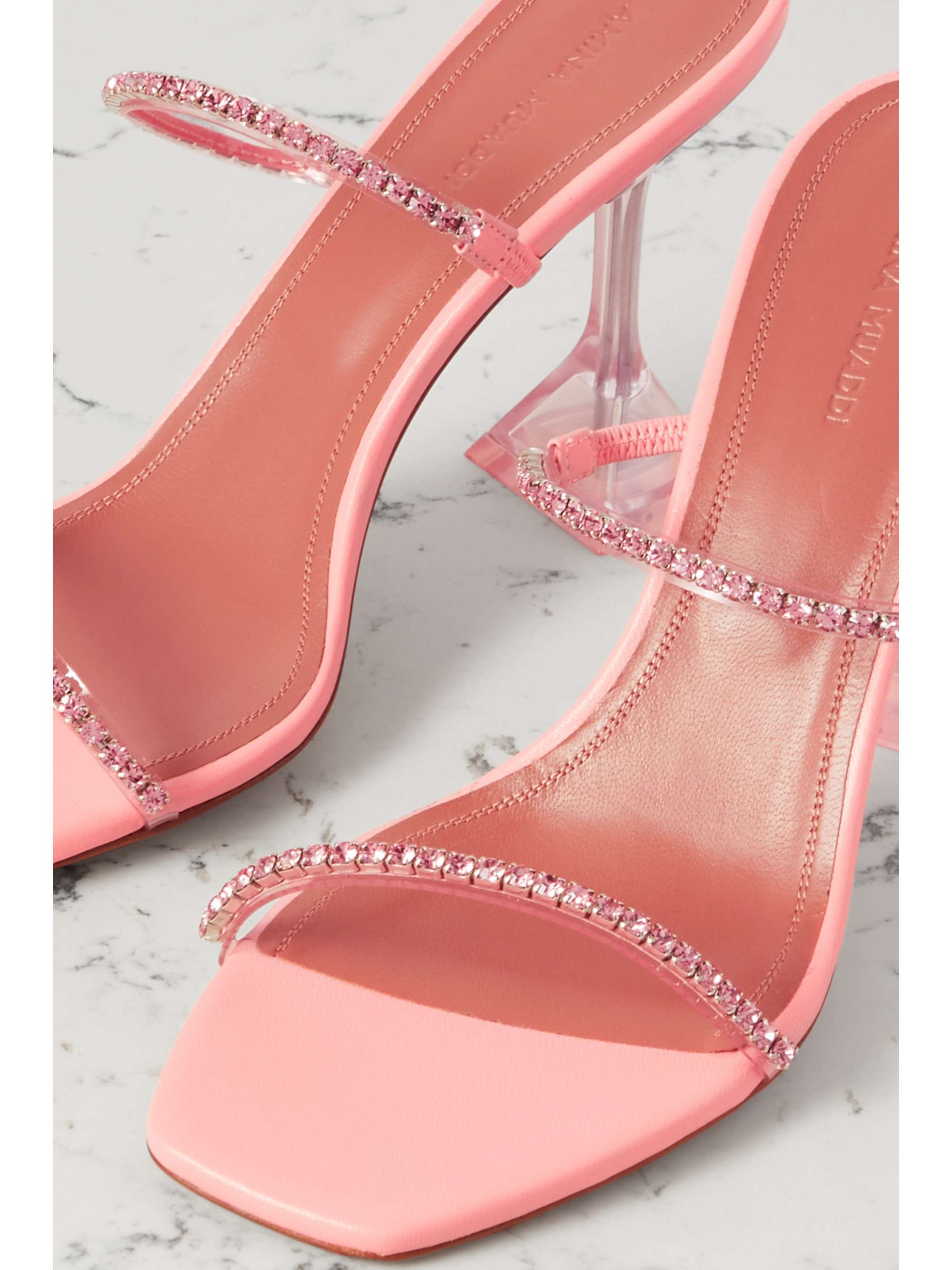 AMINA MUADDI Gilda crystal-embellished PVC mules