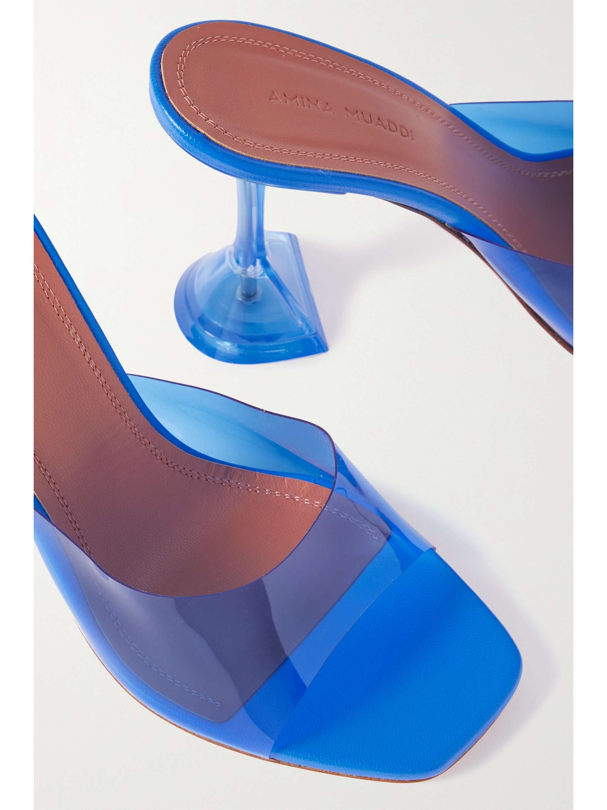 AMINA MUADDI Lupita Glass PVC 皮革穆勒鞋